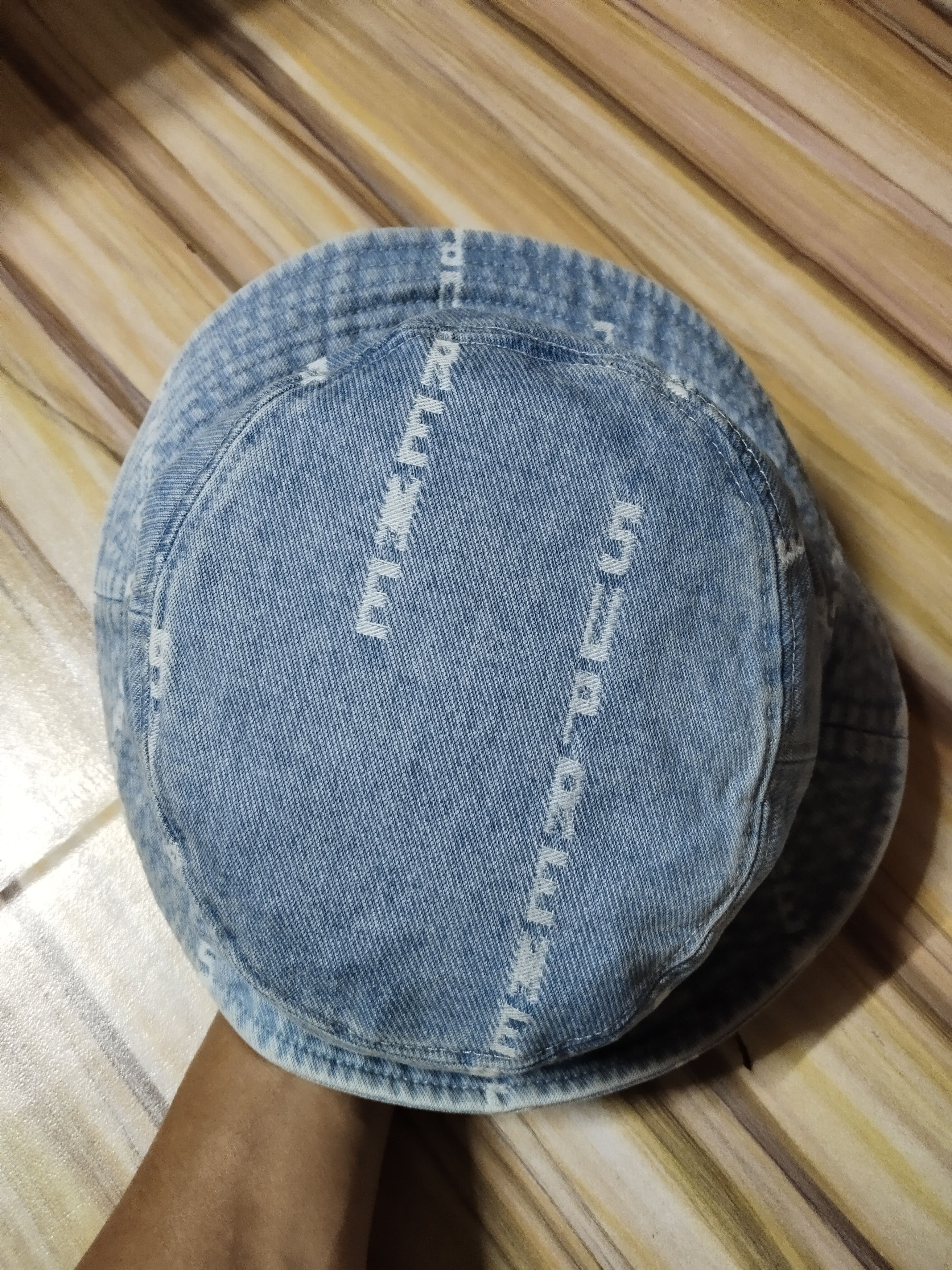Supreme SUPREME Denim Spellout Fullprint Bucket Hat Size ONE SIZE - 5 Thumbnail