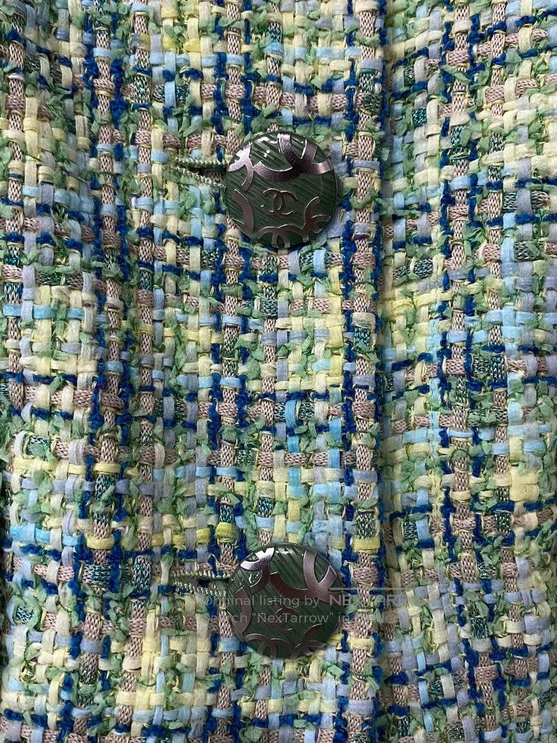 Chanel Chanel Green braided jacket Size XXS / US 00 / IT 34 - 5 Thumbnail