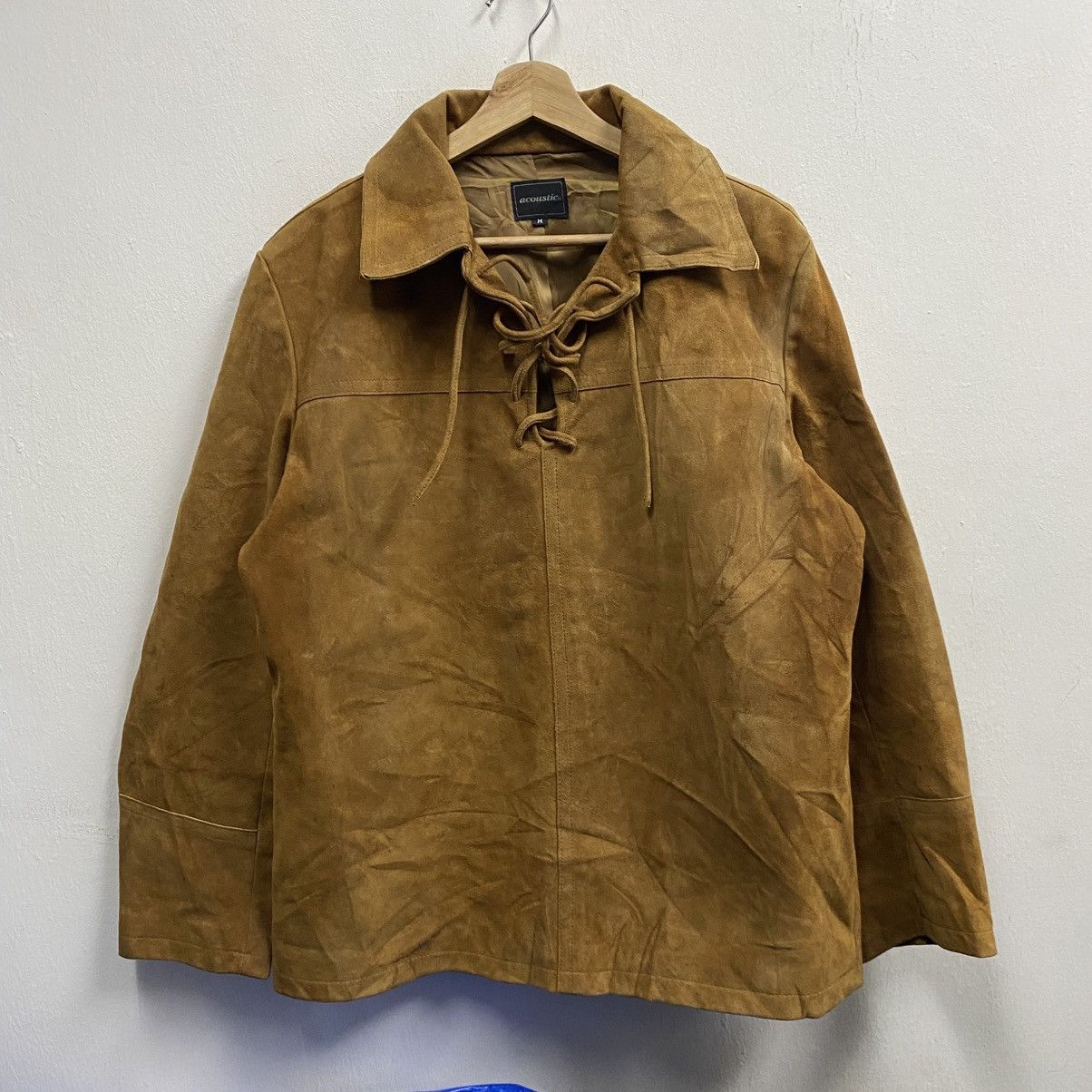 Vintage Acoustic Japan Pull Over Single Layer Suede Leather