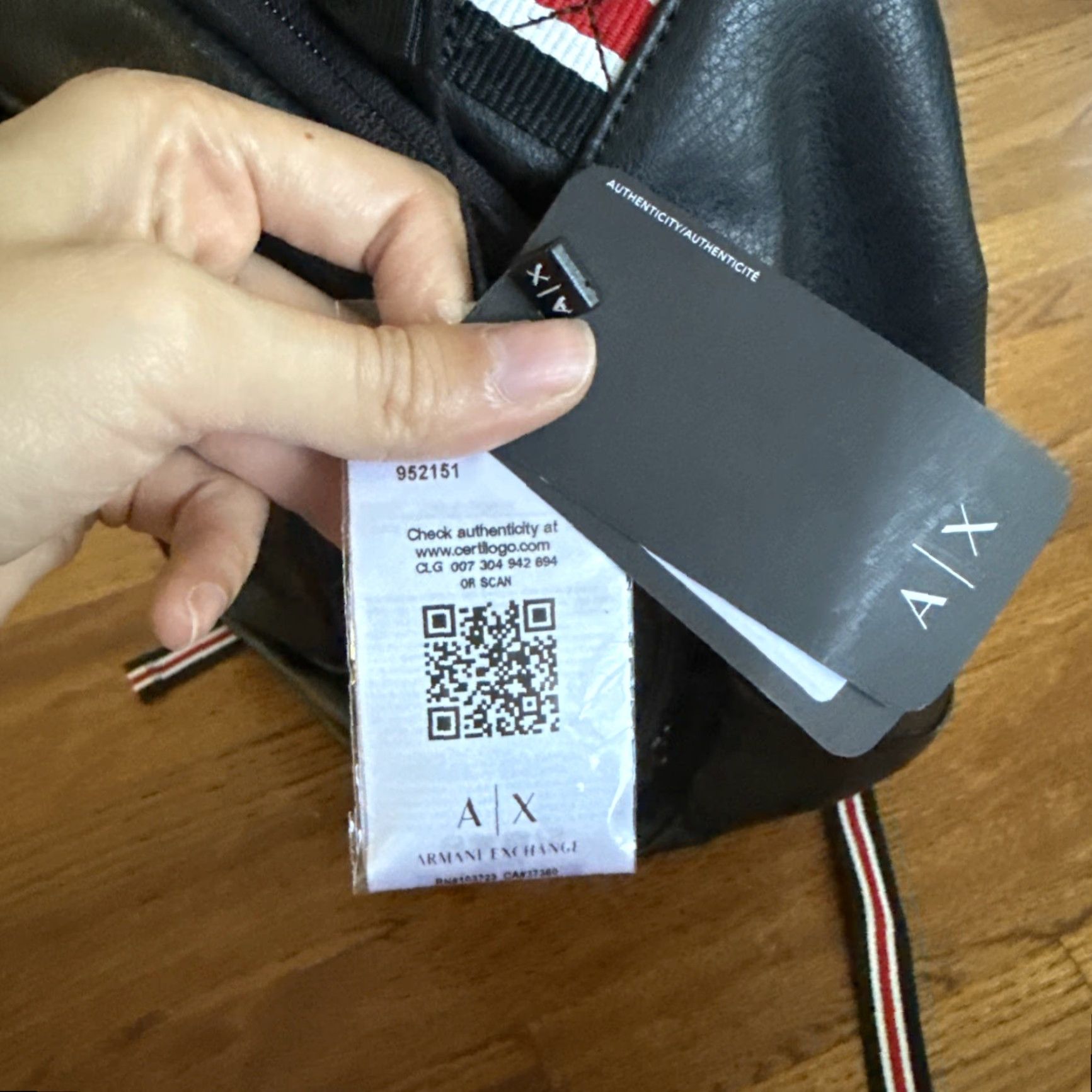 Armani Exchange Armani Exchange Backpack Faux Leather Black Men Brand New Size ONE SIZE - 5 Thumbnail