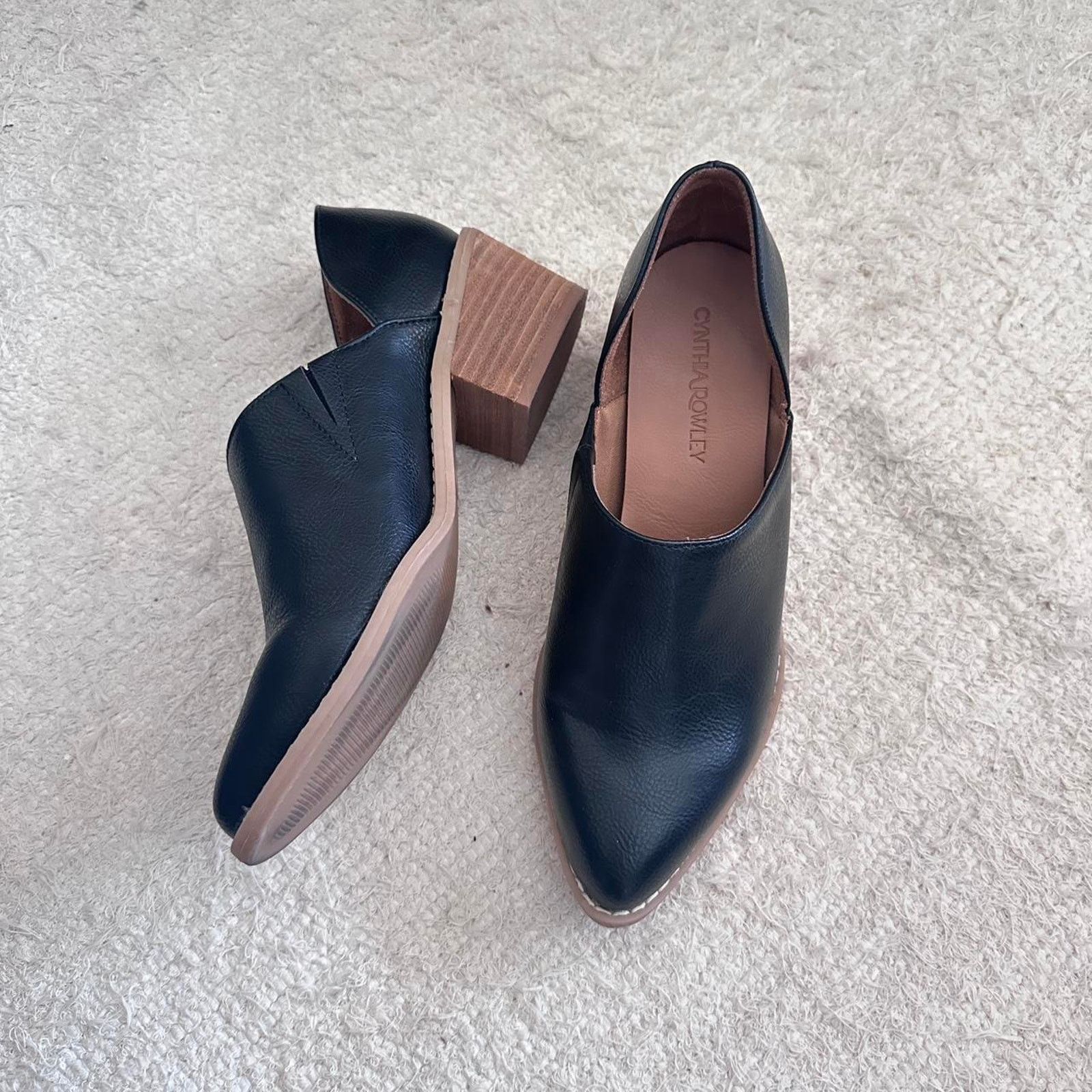 Cynthia Rowley Cynthia rowley black leather block Size US 8.5 / IT 38.5 - 2 Thumbnail