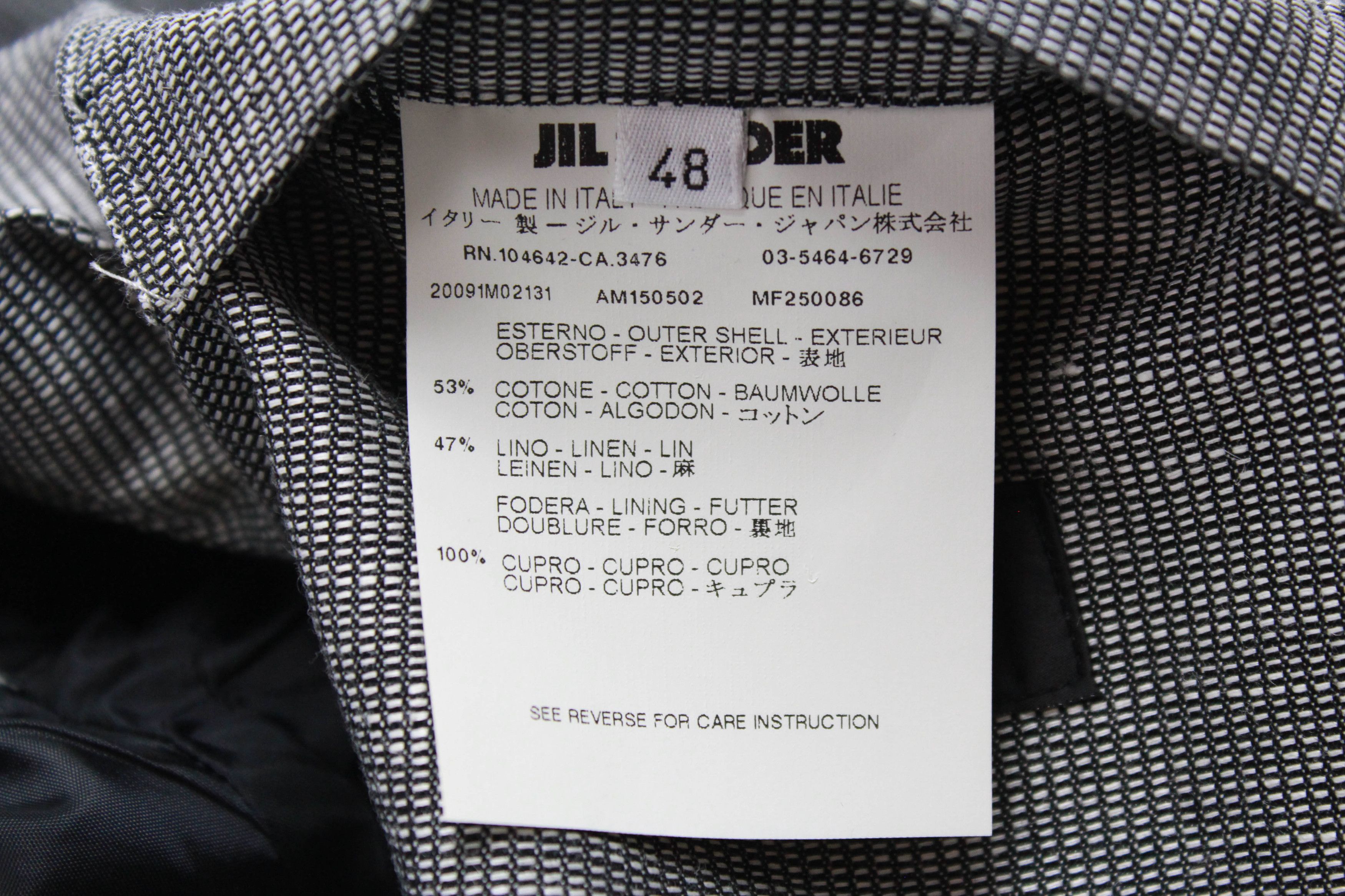 Jil Sander JIL SANDER Blazer Men's (EU) 48 Single Breasted Linen Blend Size 38R - 8 Thumbnail