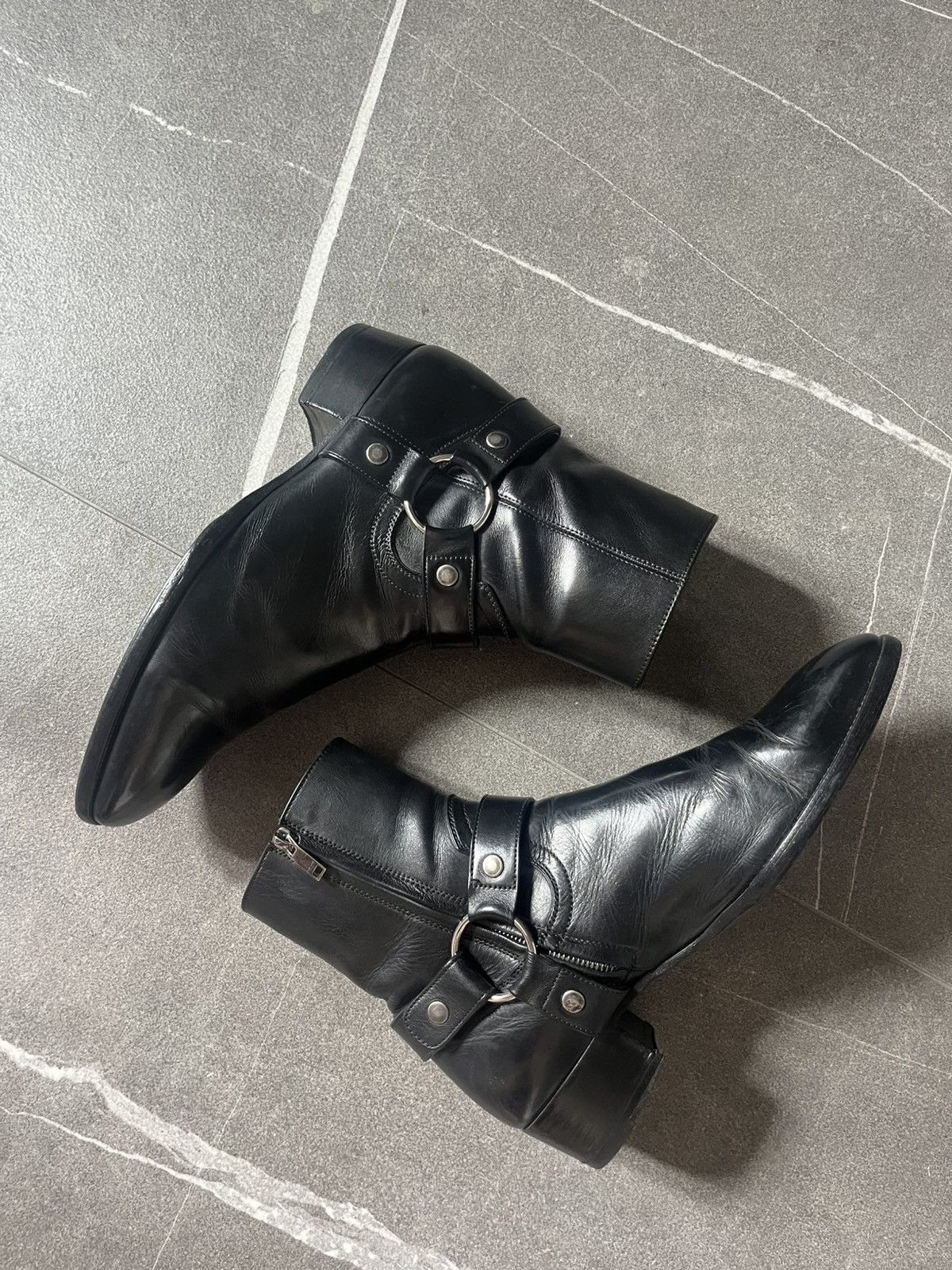 wyatt harness boots in smooth leather display picture 2