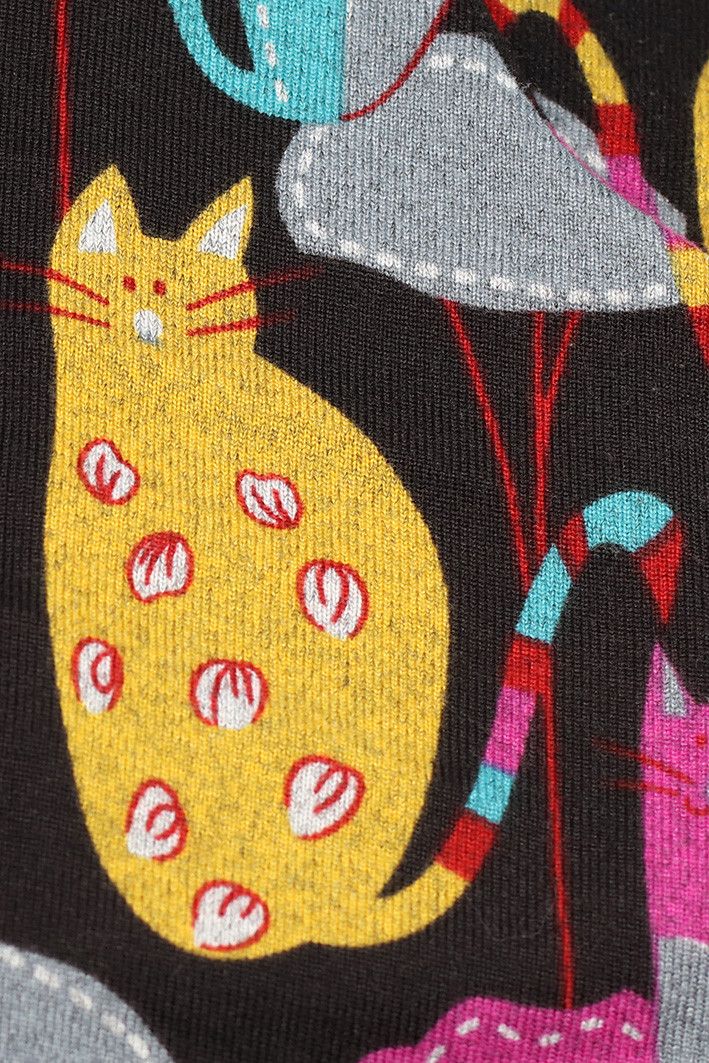 Other Contro Corrente Cat Print Cowl Neck Dress Size M / US 6-8 / IT 42-44 - 9 Thumbnail