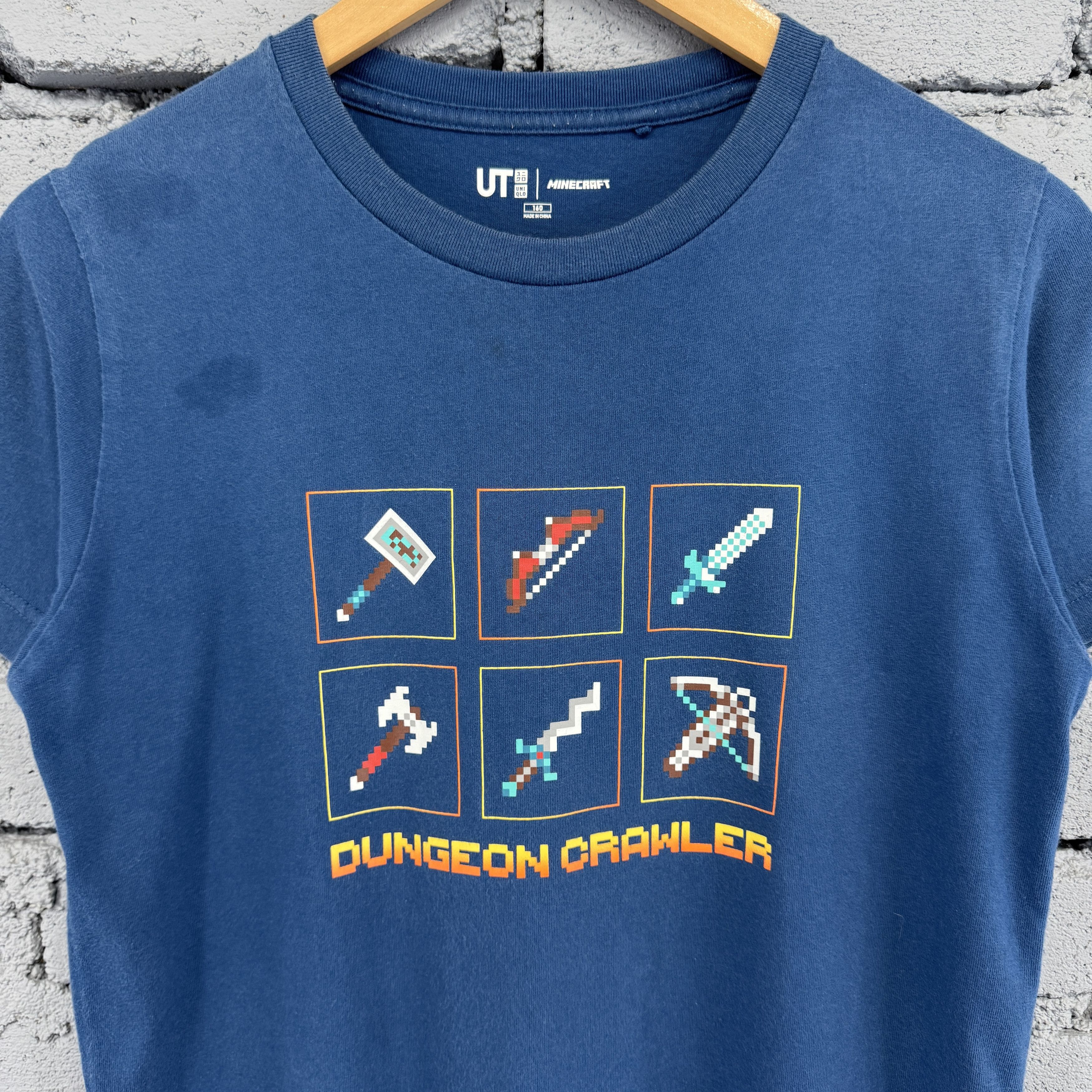 Uniqlo Uniqlo Minecraft "Dungeon Crawler" Graphic Sunfaded Tshirt Size US S / EU 44-46 / 1 - 3 Thumbnail