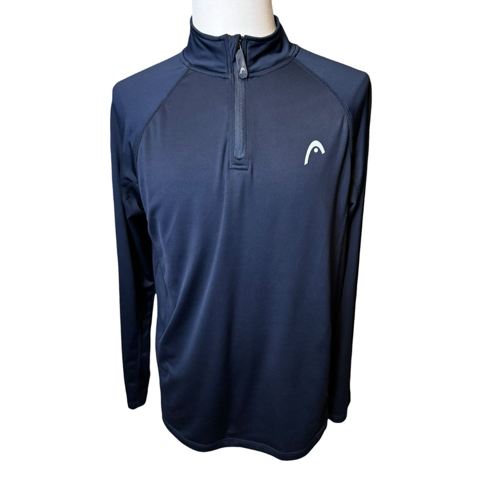 Other Head Tennis Navy Blue Quarter Zip Long Sleeve Pullover Size US L / EU 52-54 / 3 - 1 Thumbnail