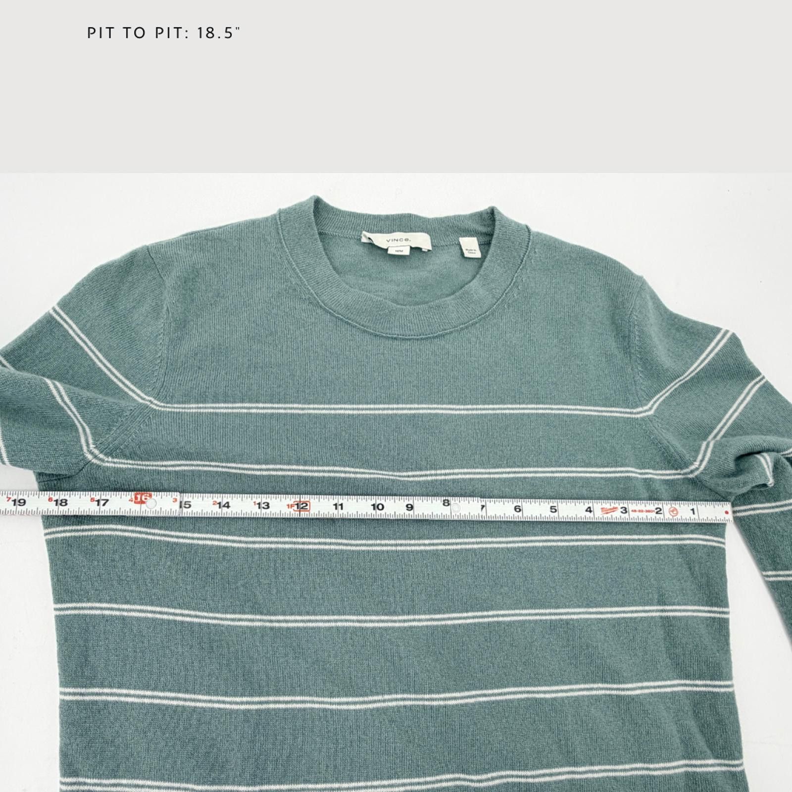 Vince Vince Wool Cashmere Striped Sweater Sage Green Size M Size M / US 6-8 / IT 42-44 - 6 Thumbnail