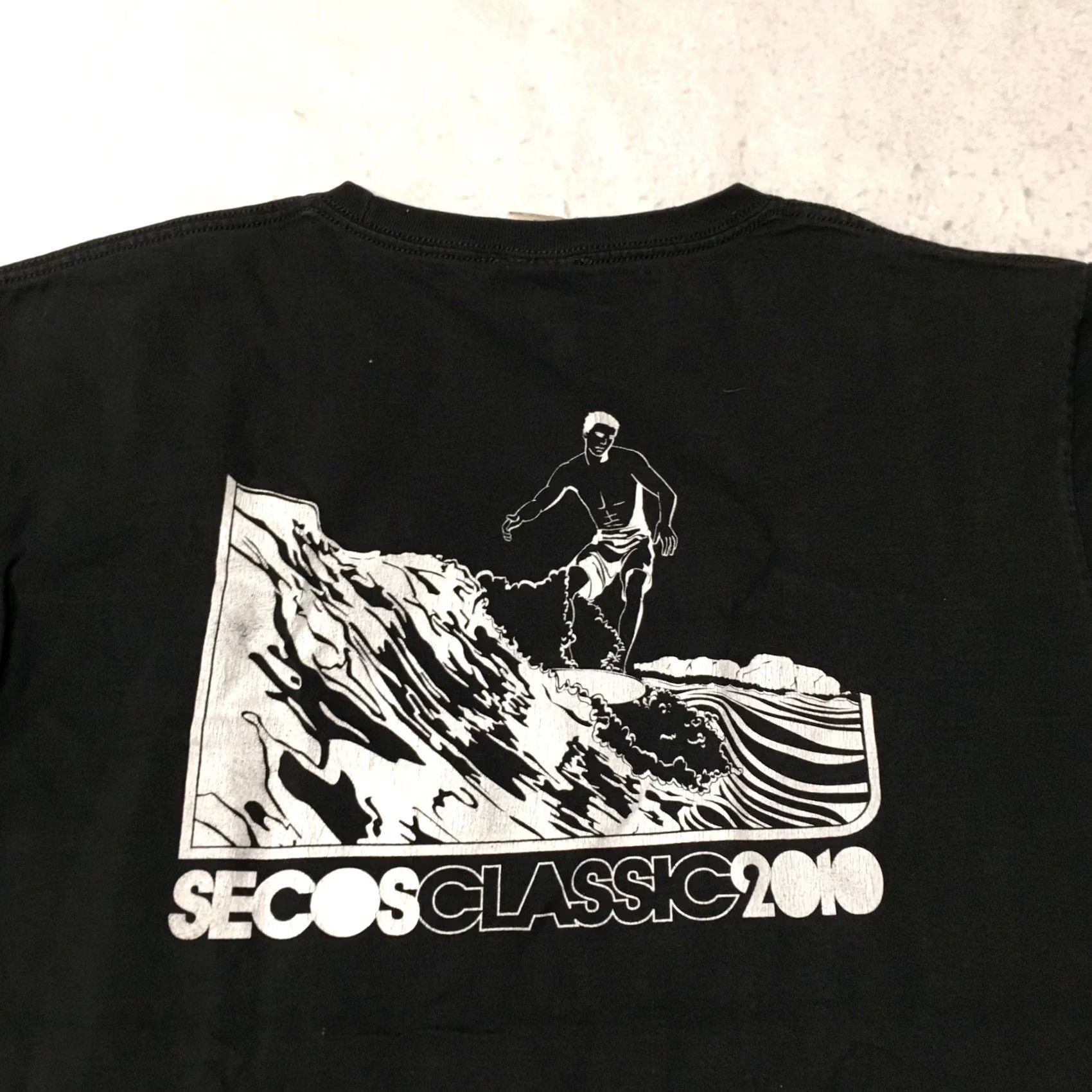 Doublet VTG Hawaiian Lifeguard T-Shirt Adult Large Coastal Classics Double-Sided Black Cotton Blend Knit Crew Neck Surf Theme Unisex Mens Womens Size US L / EU 52-54 / 3 - 3 Thumbnail