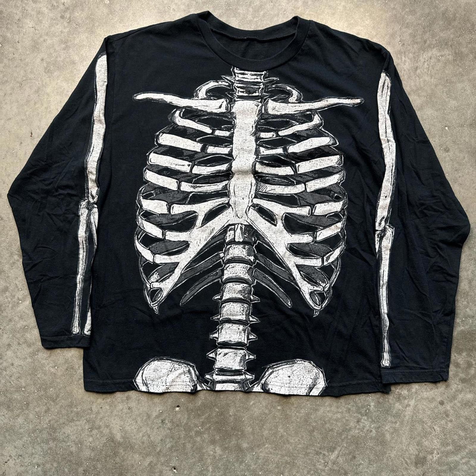 Other Y2K Skeleton AOP Playboy Carti Horror Long Sleeve T-Shirt Size US XL / EU 56 / 4 - 1 Thumbnail