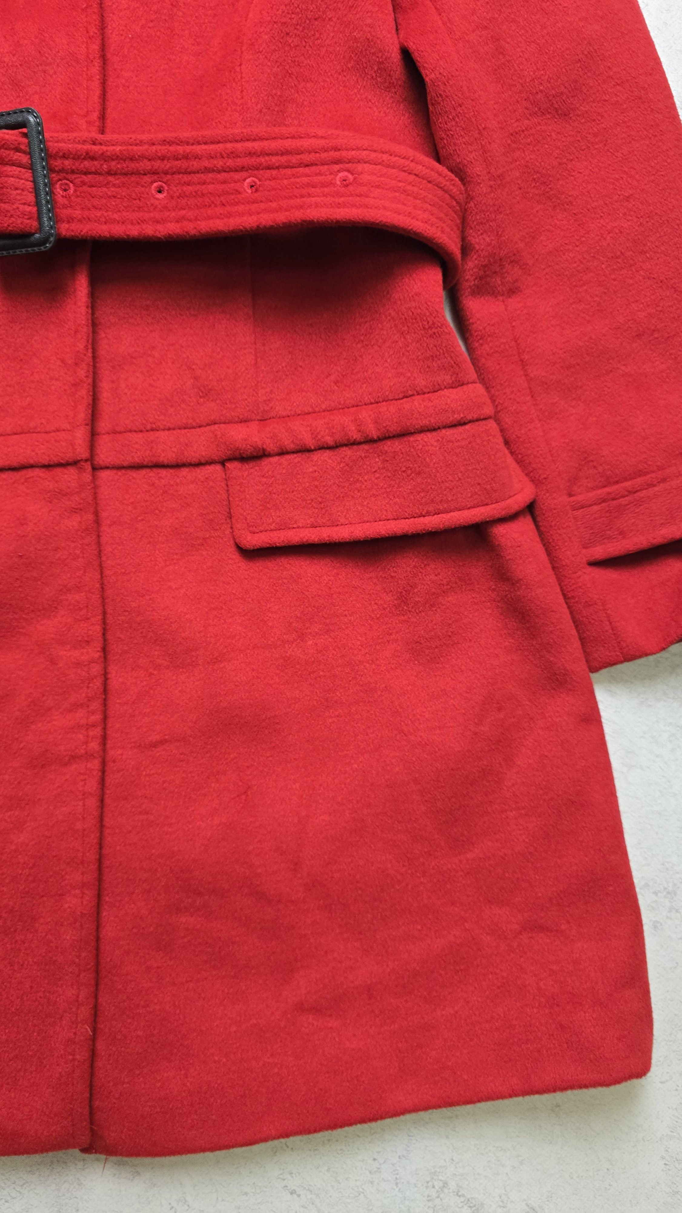 Burberry Burberry Women's Red Wool Belted Coat Size S / US 4 / IT 40 - 12 Thumbnail