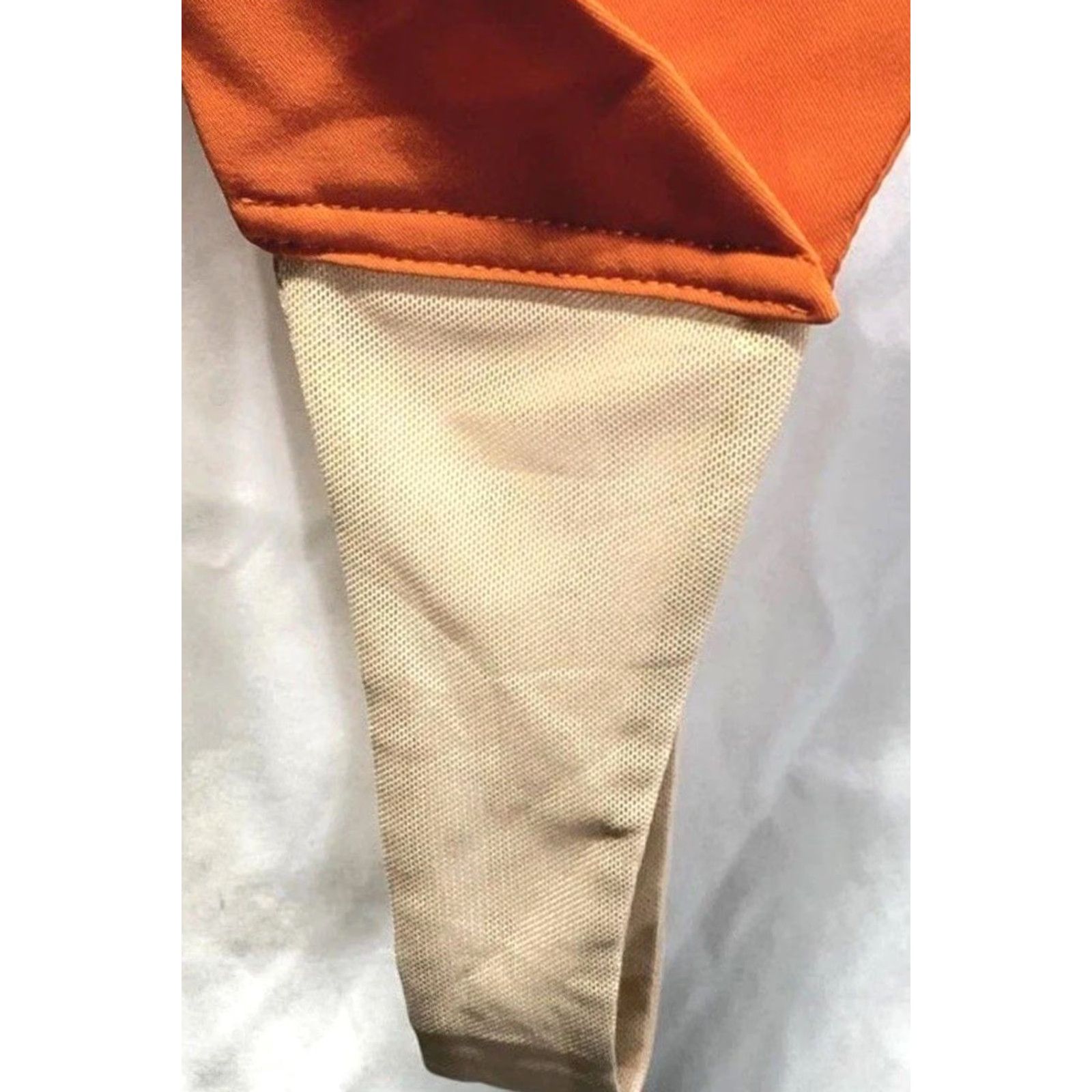 Vintage Mew Mews 2 Piece Bodysuit Shorts Set Women Orange S Long Sleeve Collared Cut Out Beach Summer Size S / US 4 / IT 40 - 6 Thumbnail