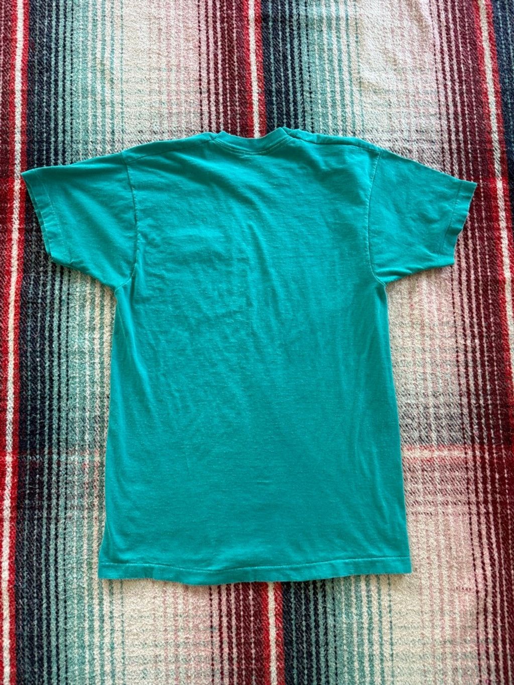 Fruit Of The Loom 90s Fruit of the Loom Teal Selvedge Pocket Tee L Size US L / EU 52-54 / 3 - 3 Thumbnail