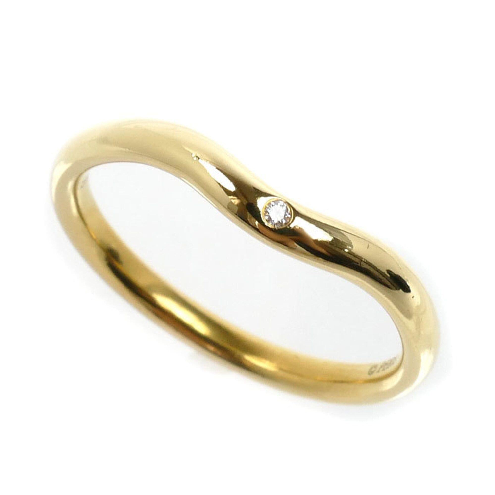 Tiffany & Co. TIFFANY&Co. Tiffany & Co. 18K Yellow Gold Curved Band Ring with Diamonds, 2.7g, Women's Size ONE SIZE - 1 Thumbnail