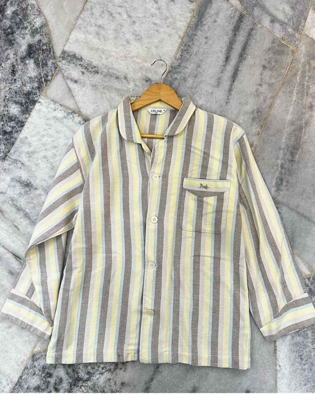 Celine Celine Button Up Pyjamas Shirt Size US M / EU 48-50 / 2 - 1 Thumbnail