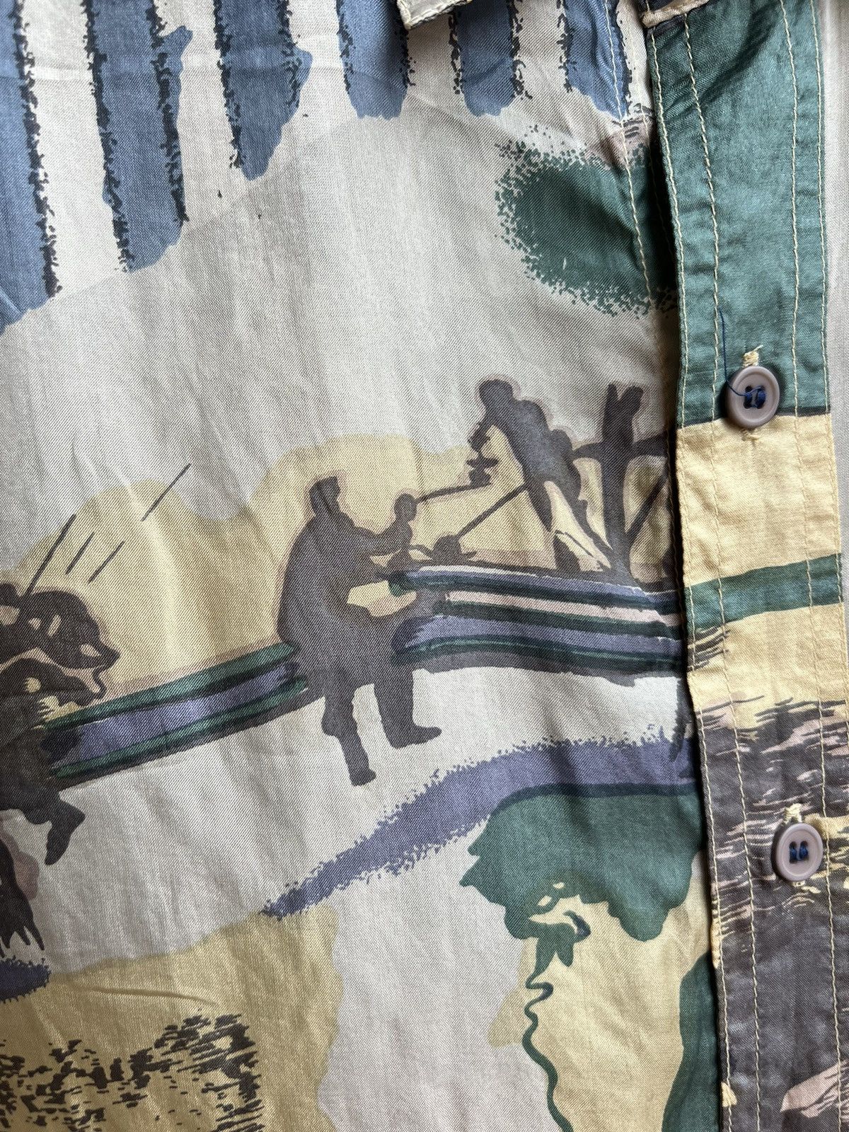 Vintage RARE! Vintage 90s PURE 100% Silk Oversized Hawaiian Shirt Size US M / EU 48-50 / 2 - 13 Thumbnail