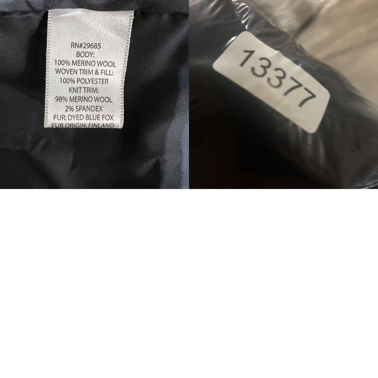 VINTAGE Pendleton Women’s Jacket Bomber Full Zip 100% Wool Fur L Black Mid-Length Long Sleeve Regular Fit