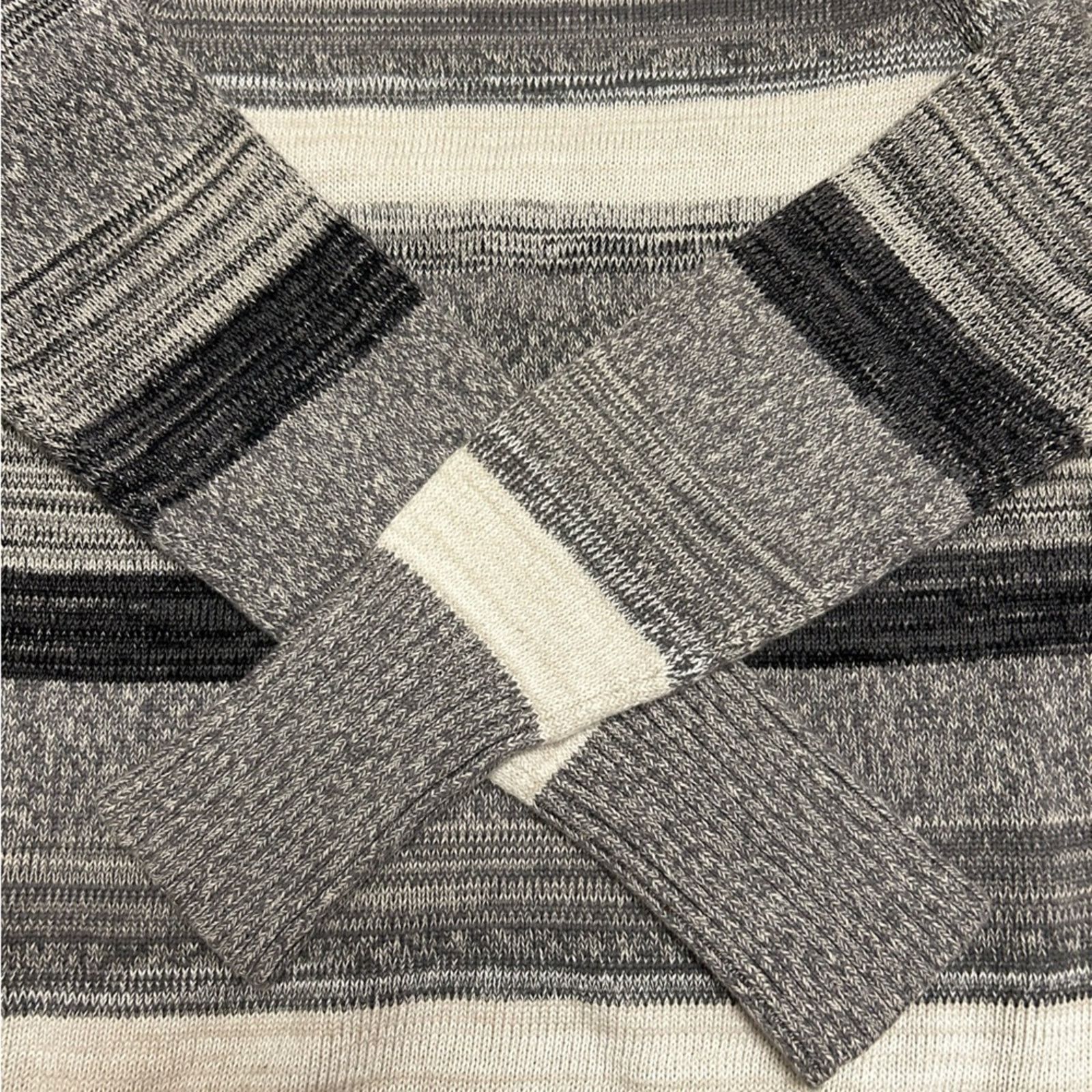 Eddie Bauer Eddie Bauer Black White and Grey Striped Knit Sweater Small Size M / US 6-8 / IT 42-44 - 6 Thumbnail