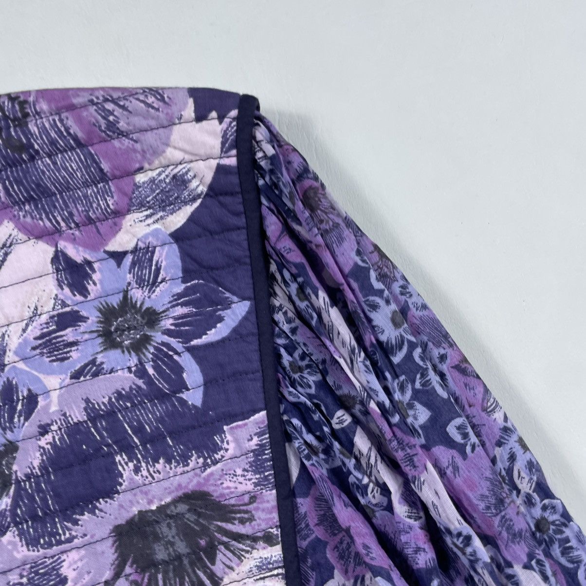 Isabel Marant Etoile ISABEL ÉTOILE MARANT PURPLE HALITA FLORAL CROPPED BLOUSE Size XS / US 0-2 / IT 36-38 - 15 Thumbnail