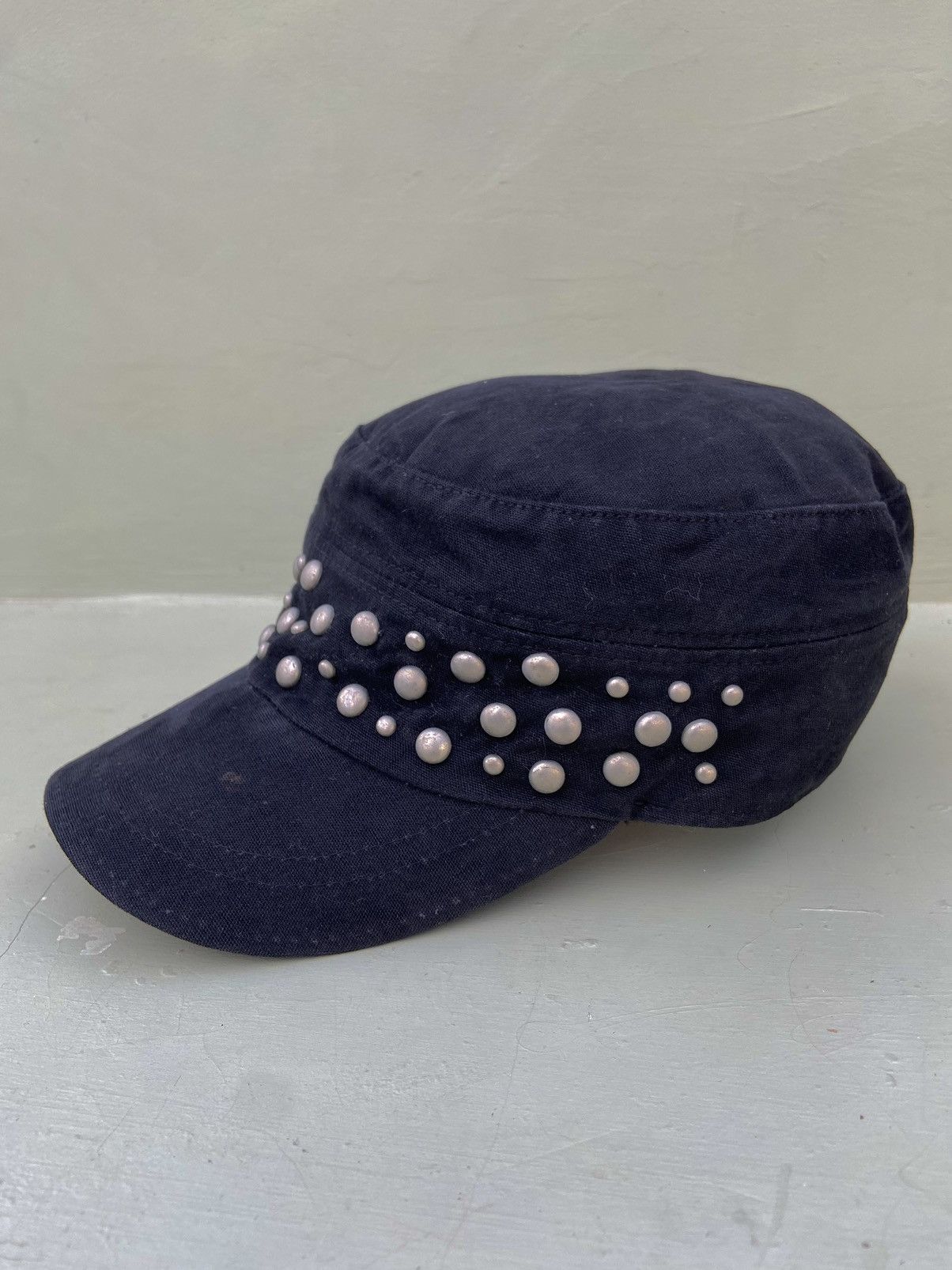 If Six Was Nine × Japanese Brand × Le Grande Bleu (L.G.B.) 2000s punk studded pearl ifsixwasnine patrol hat Size ONE SIZE - 5 Thumbnail