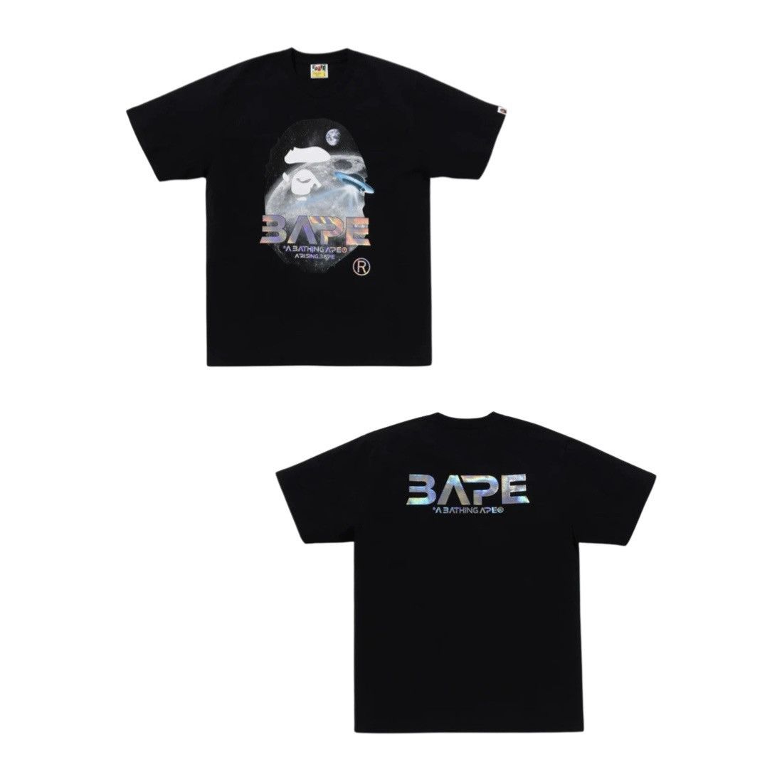 Bape BAPE Moon Photo Ape Head Tee Black Size US L / EU 52-54 / 3 - 1 Thumbnail