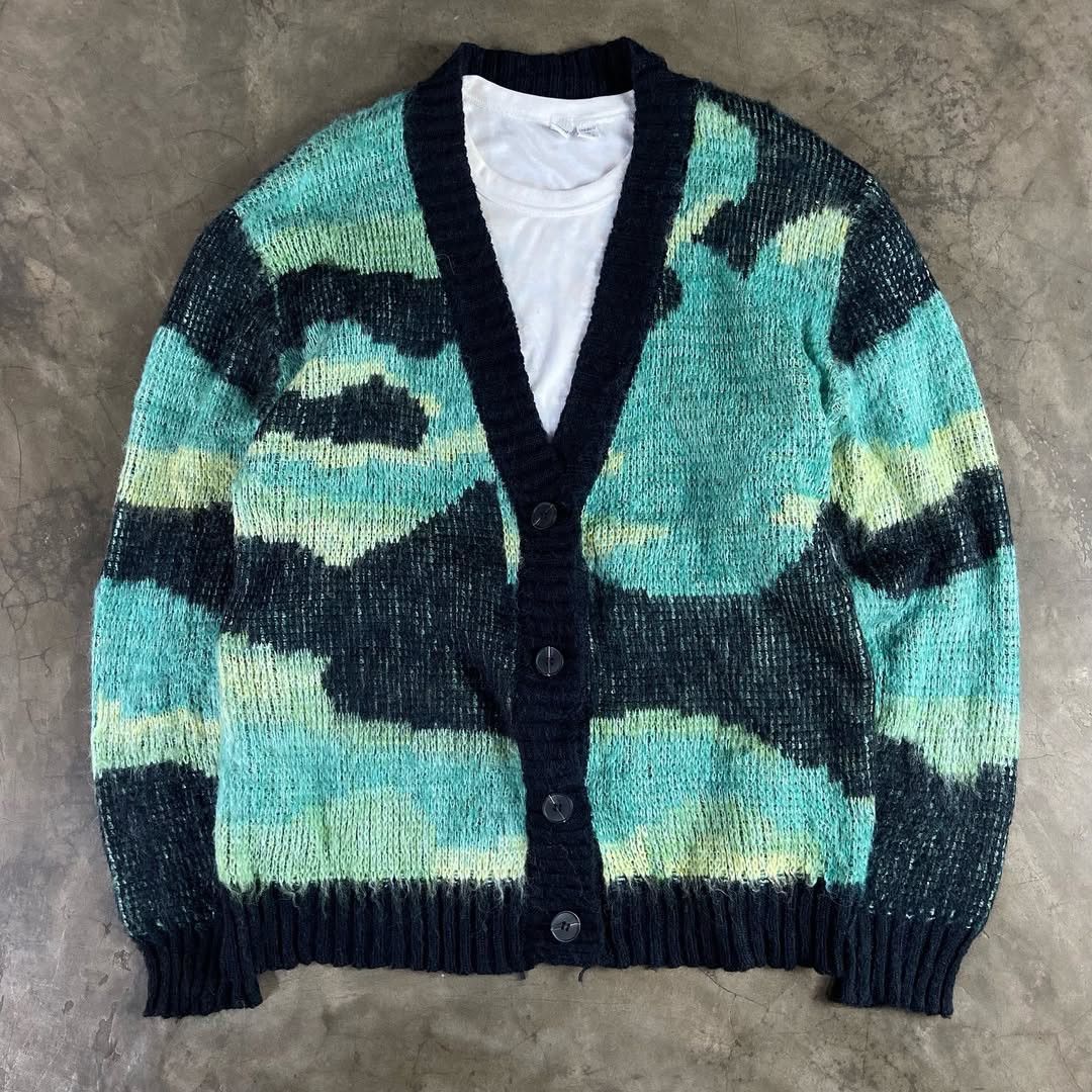Aran Isles Knitwear × Vintage VIGORSUNSHINE Mohair Cardigan Size US M / EU 48-50 / 2 - 1 Thumbnail