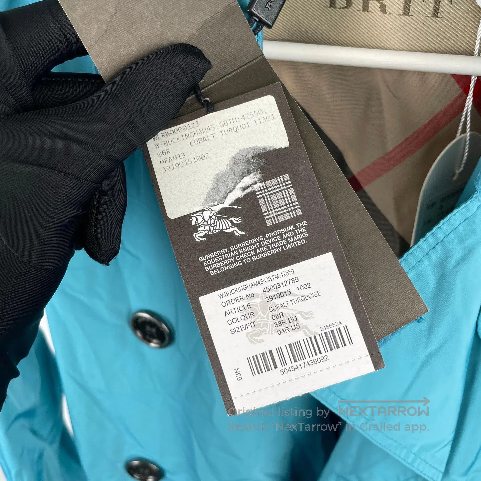 Burberry Burberry Classic double-breasted design blue trench coat| Size XS / US 0-2 / IT 36-38 - 4 Thumbnail