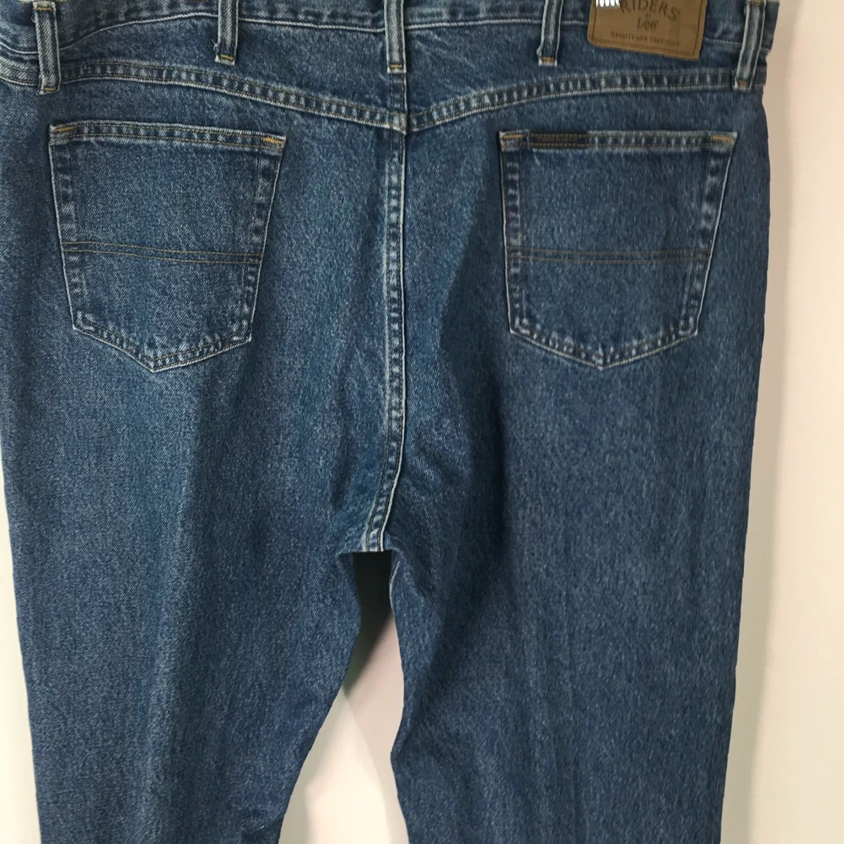 Lee Lee Men's Regular Fit Mid Rise Blue Denim Jeans 42X30 Size US 42 / EU 58 - 3 Thumbnail