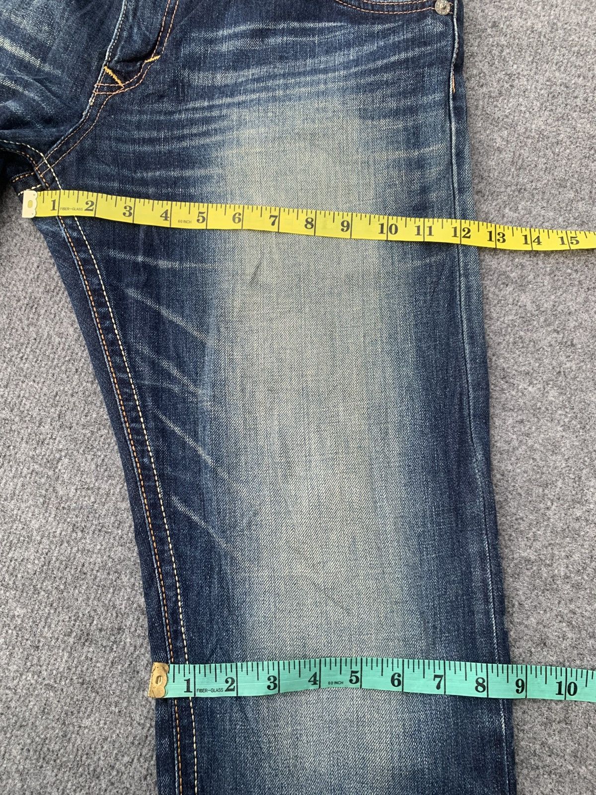 Edwin Edwin Buffalo head nice faded & rare for Japanese denim. Size US 34 / EU 50 - 9 Thumbnail