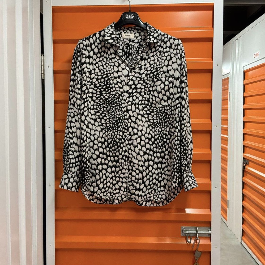 Celine Celine Shirt Abstract Feather Print Buttons Up size 42 Size M / US 6-8 / IT 42-44 - 1 Thumbnail