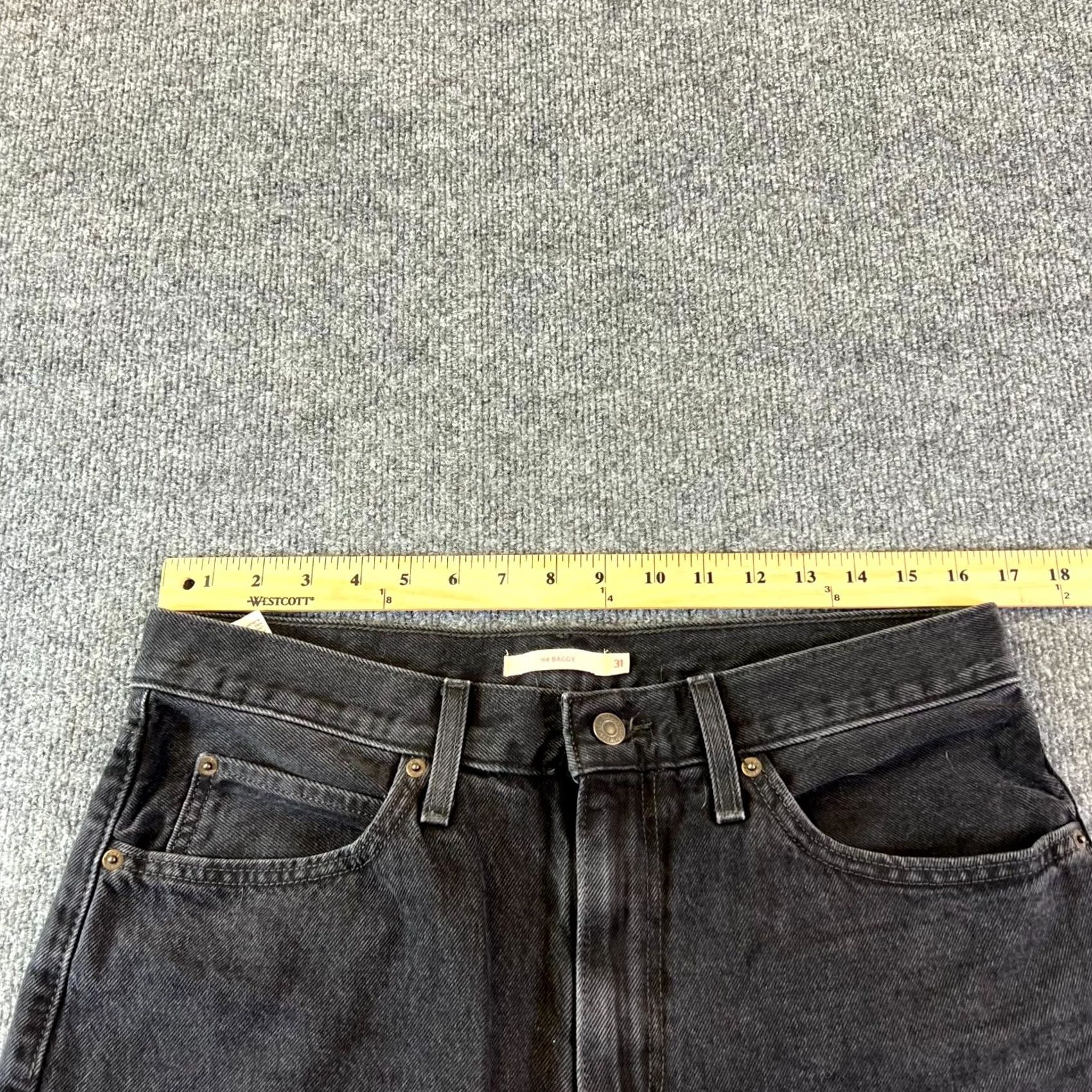 Levi's Levi's 94 Baggy Jeans Women's 31 Gray Denim Cotton Mid Rise Straight Leg Zip Fly Jeans Womens 31 Gray Size 24" / US 00 / IT 34 - 3 Thumbnail