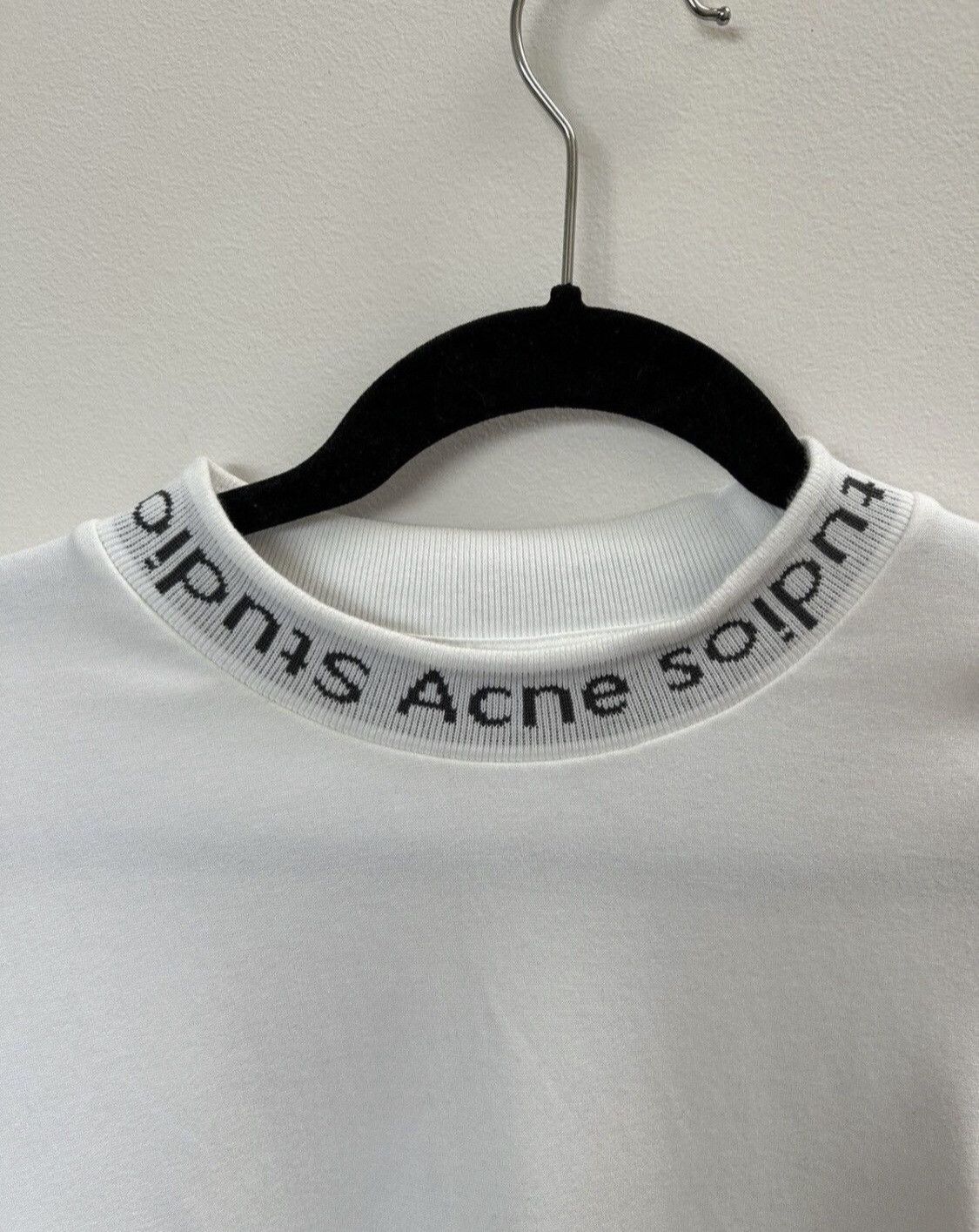 Acne Studios Acne Studios Neck Logo Navid T-Shirt White Size US XS / EU 42 / 0 - 1 Thumbnail