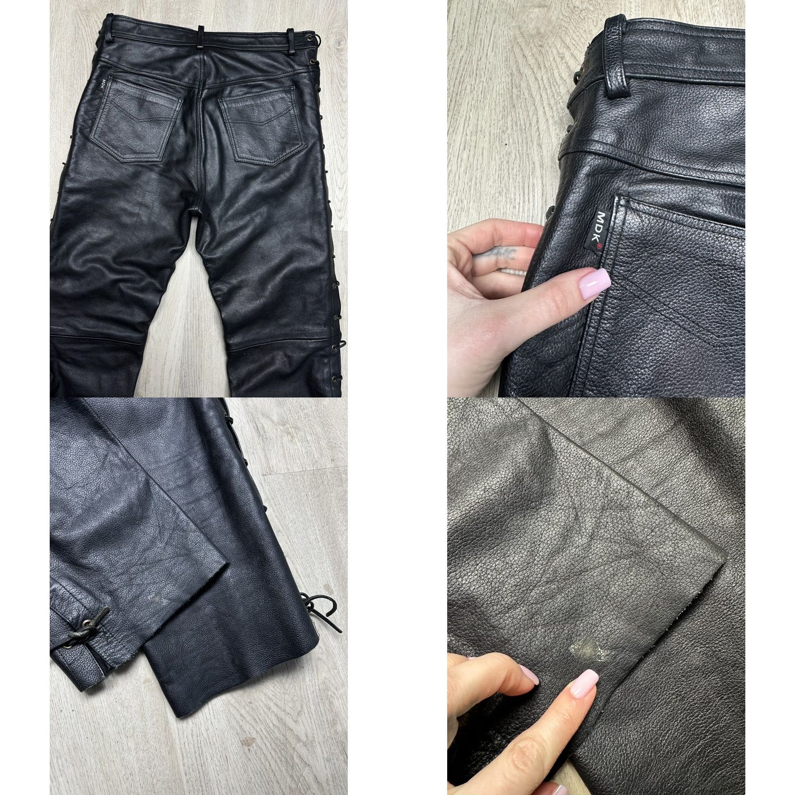 Vintage Vintage Mens Genuine Leather Pants Biker Motorcycle Size 36 Size US 36 / EU 52 - 8 Thumbnail