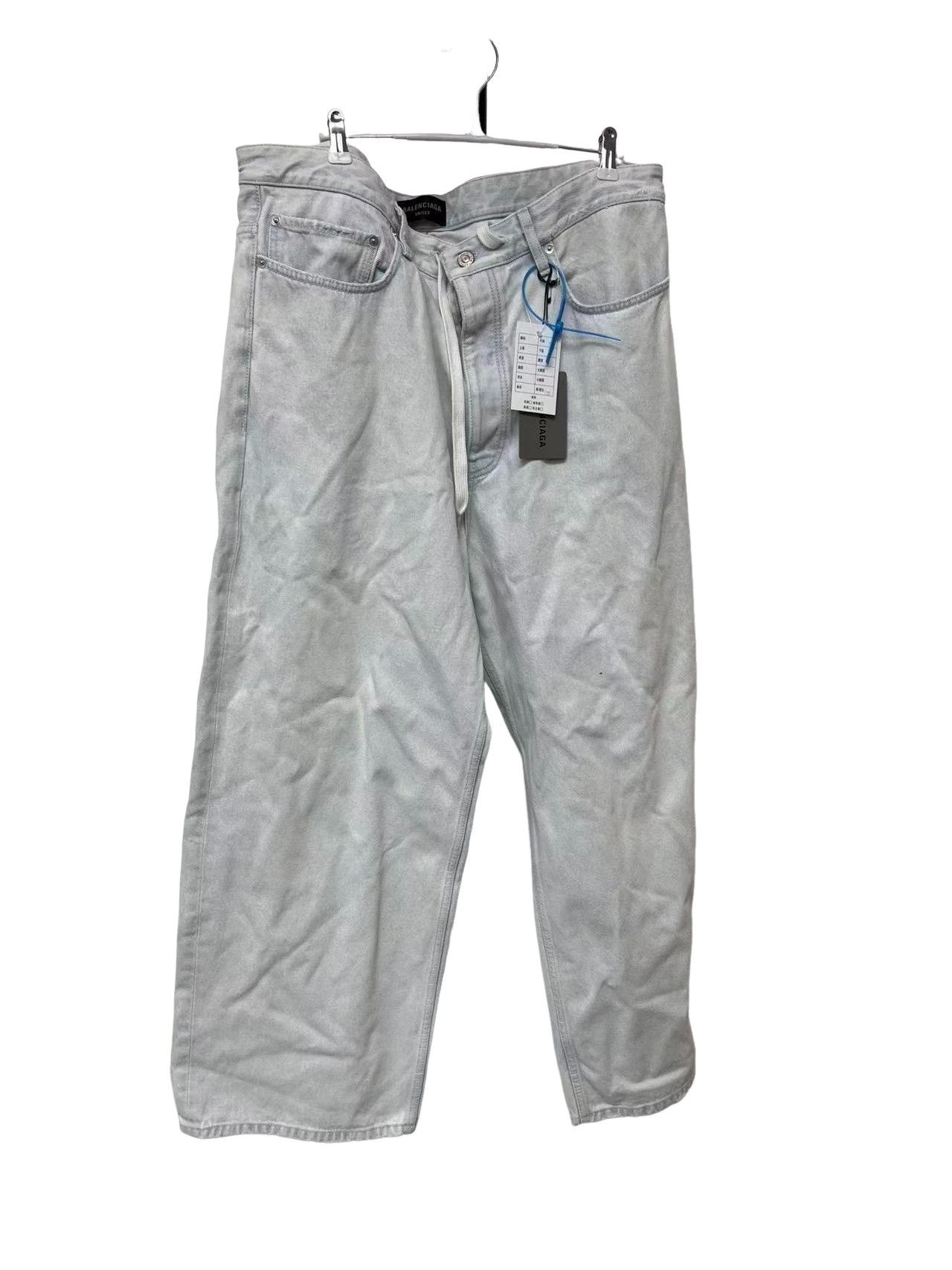 Balenciaga Balenciaga Light Wash Tie Waist Denim Jeans M Size US 32 / EU 48 - 1 Thumbnail