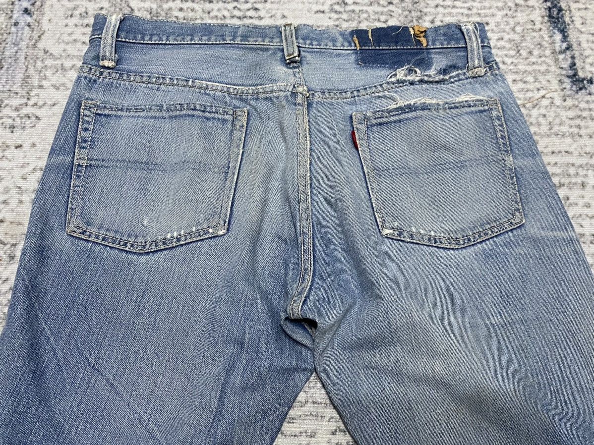 Vintage Vintage Distressed 70's CANTON Bootcut Half Selvedge Jeans Size US 32 / EU 48 - 19 Thumbnail