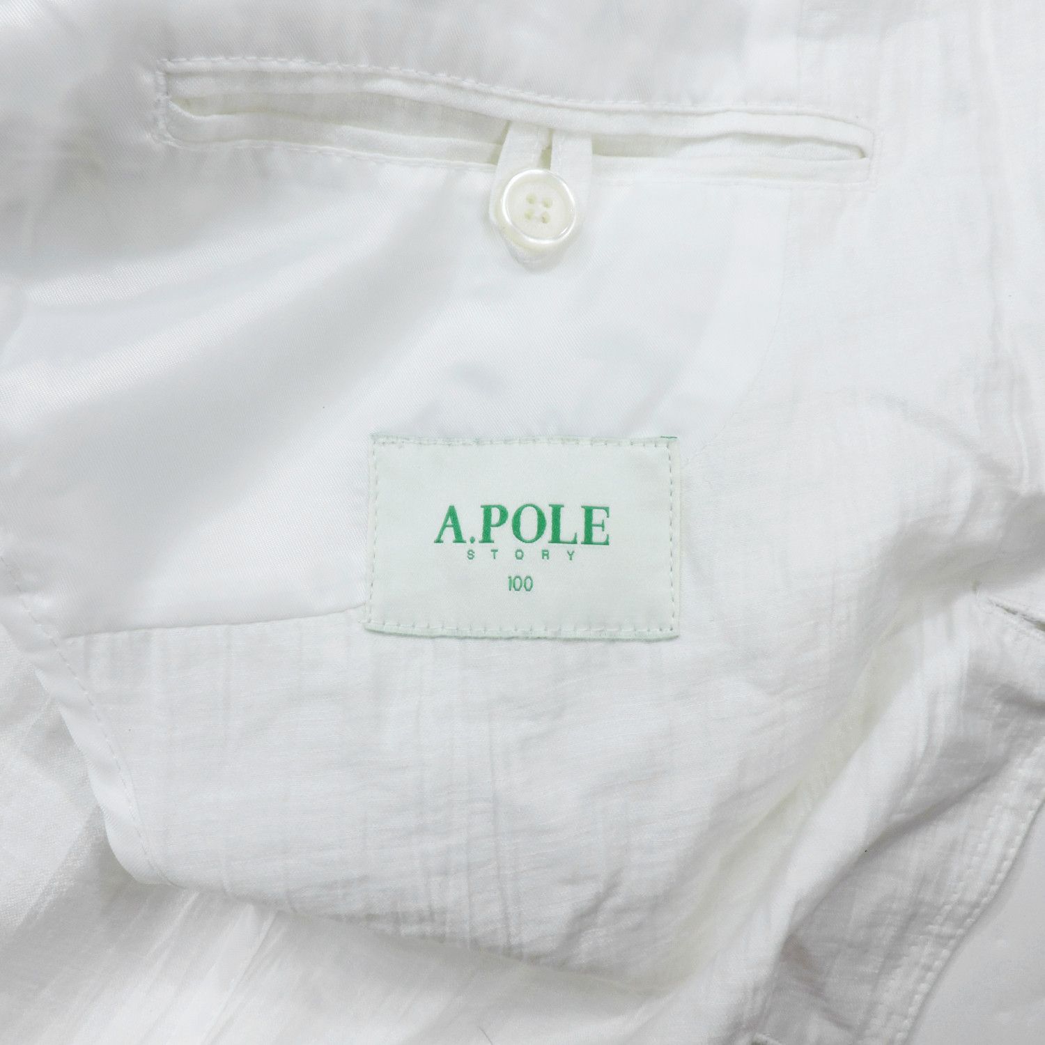 Japanese Brand A.POLE STORY WHITE BLAZER Size 40R - 4 Thumbnail