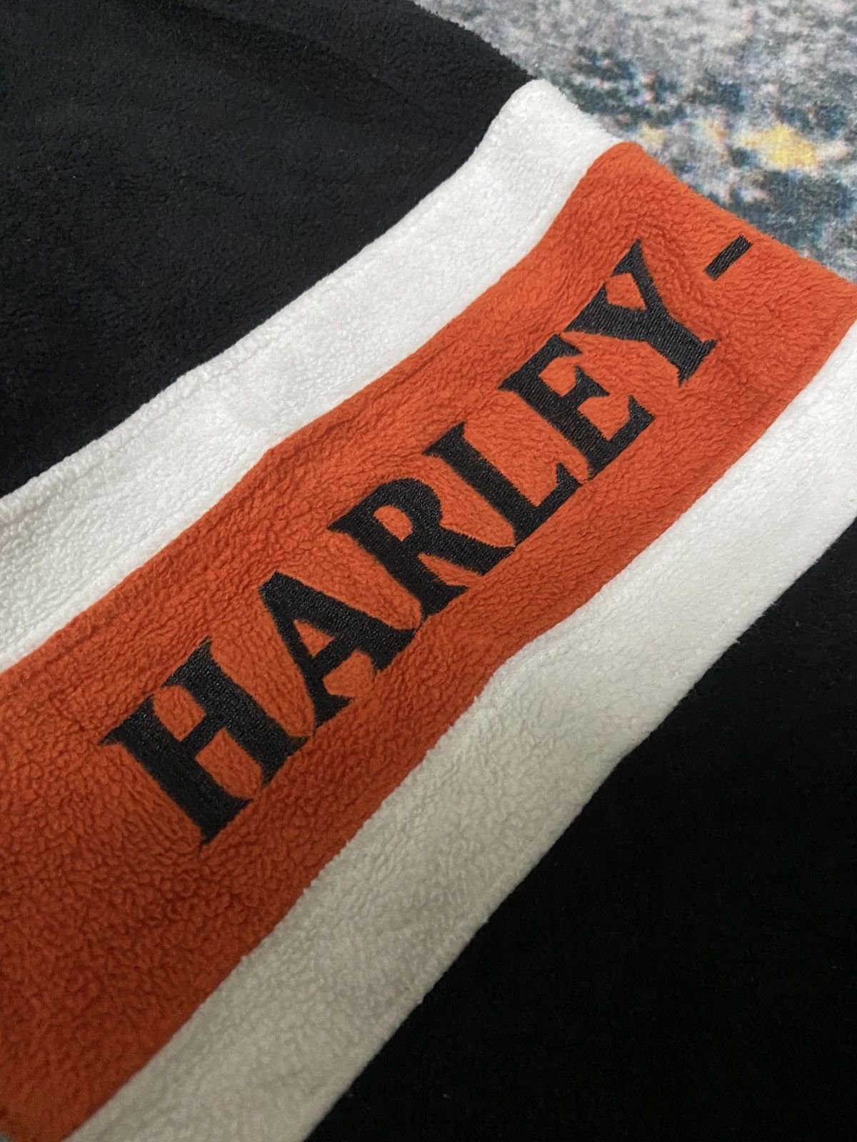 Harley Davidson × Vintage Vintage Harley Davidson 1/3 Zip Fleece Jacket Size US L / EU 52-54 / 3 - 3 Thumbnail