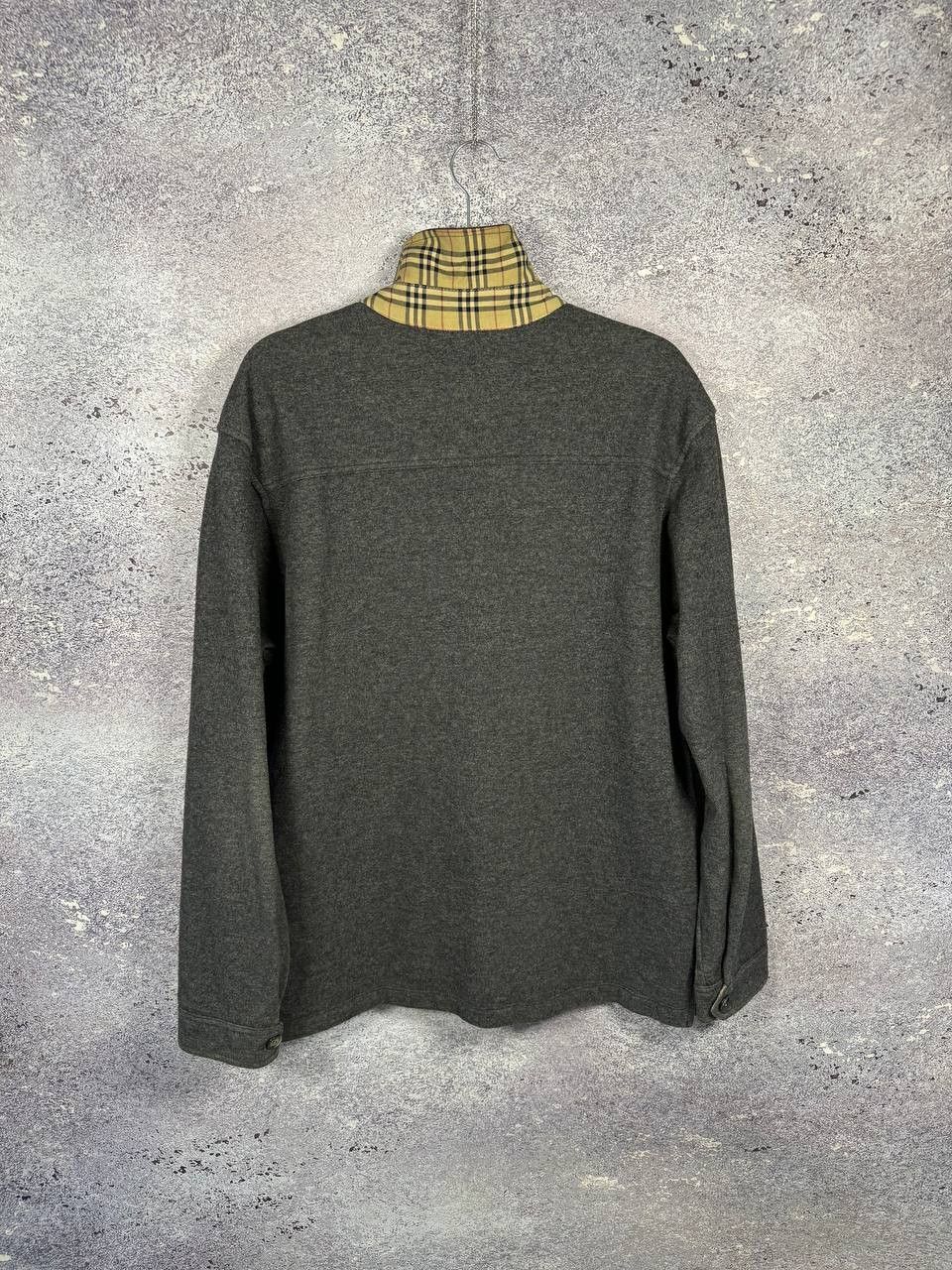 Burberry × Vintage BURBERRY Jacket Men's Lambswool Flannel Unlined Overshirt Size US L / EU 52-54 / 3 - 14 Thumbnail