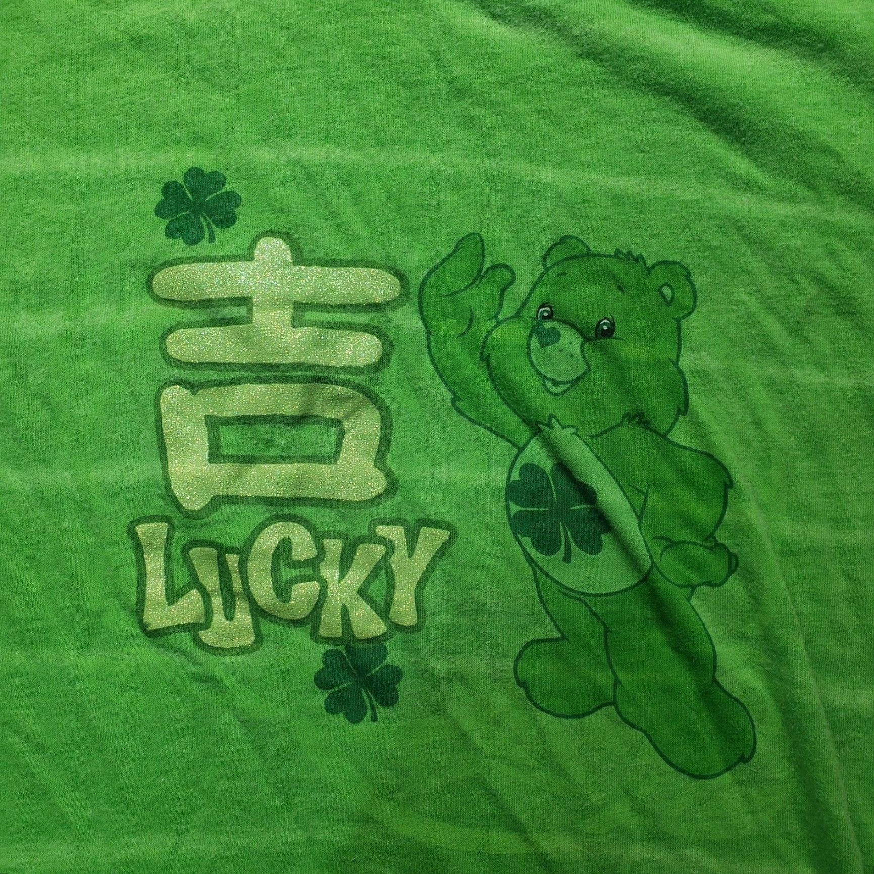 Vintage Care Bears Shirt Women L Green Short Sleeve Tee Adult Woman’s L Large Size L / US 10 / IT 46 - 2 Thumbnail