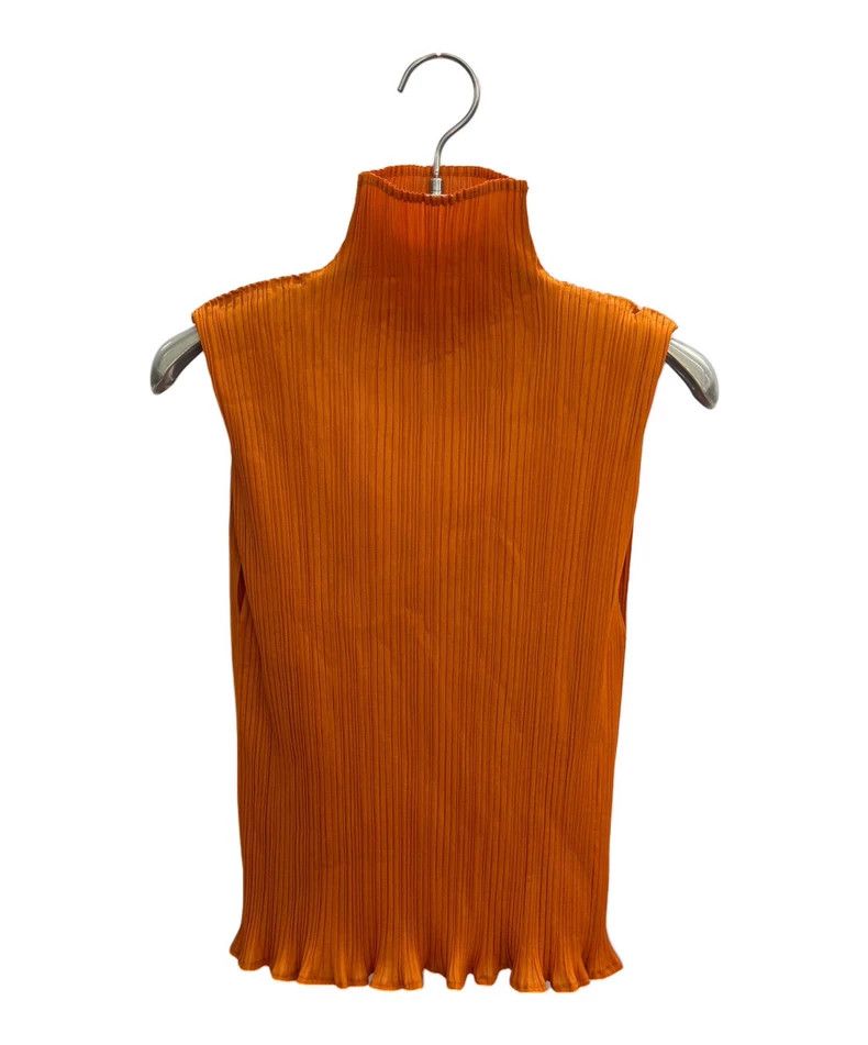 Issey Miyake Issey Miyake size:3 Orange ruffled sleeveless top Size XS / US 0-2 / IT 36-38 - 1 Thumbnail