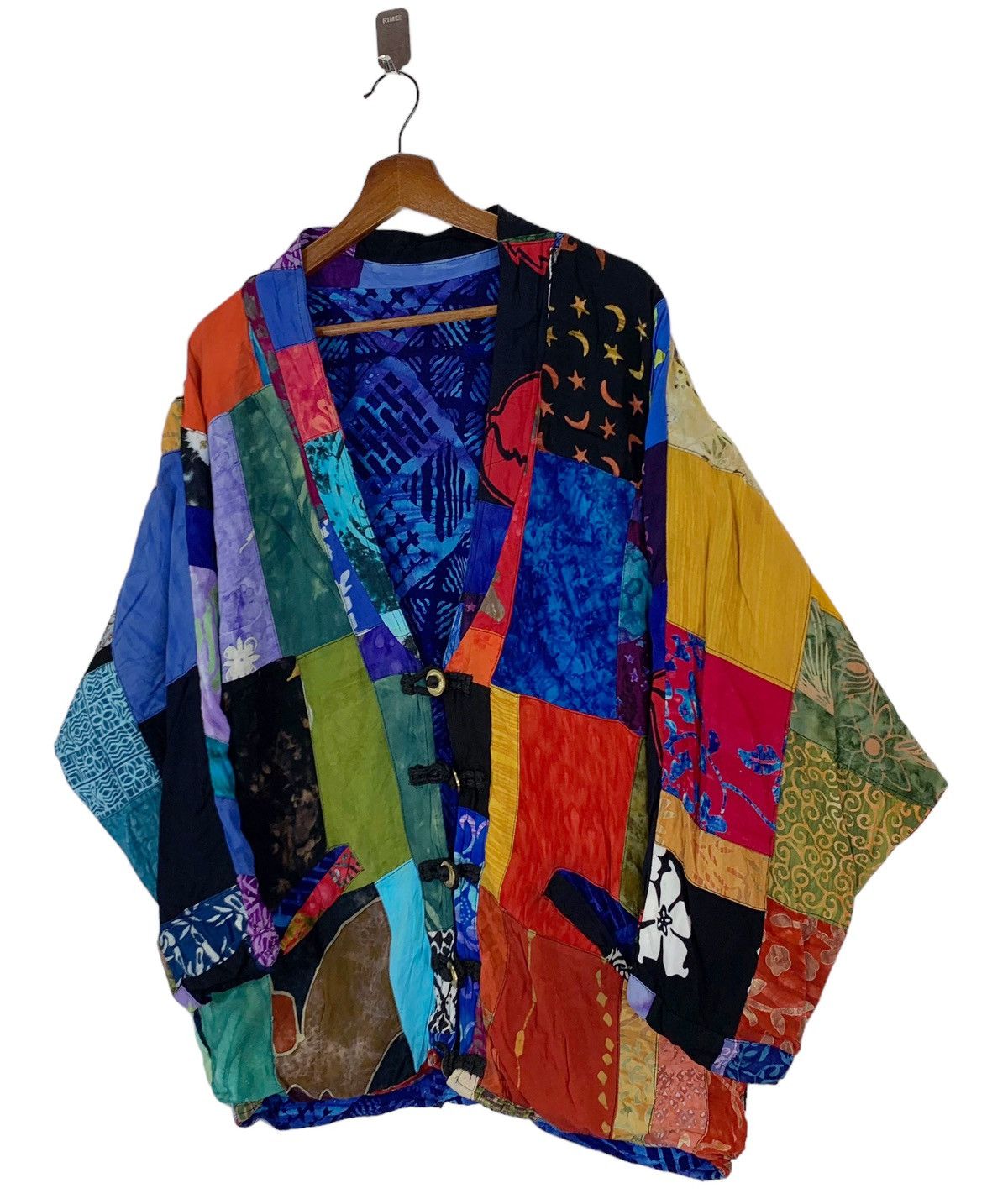 Handmade × Vintage VINTAGE 100% RAYON PATCHWORK JACKET Size US M / EU 48-50 / 2 - 2 Thumbnail