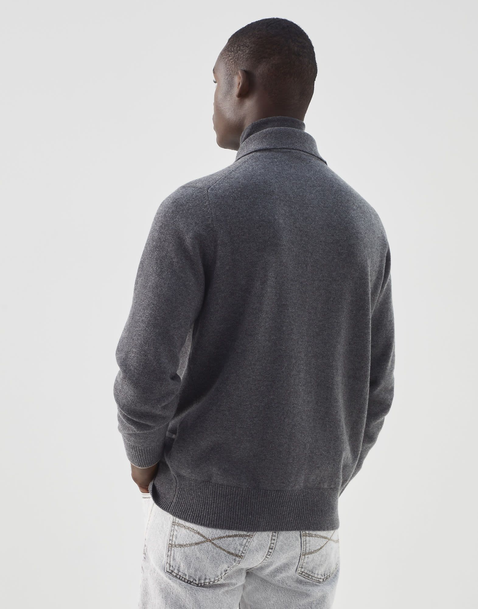 Brunello Cucinelli o1w1db10924 Cashmere Cardigan in Grey Size US XL / EU 56 / 4 - 3 Thumbnail
