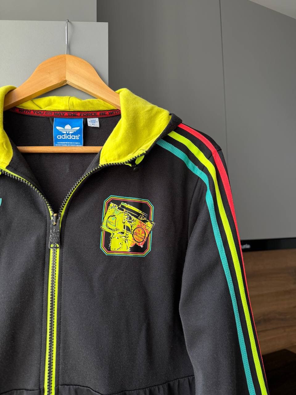Adidas Vintage Adidas Star Wars Zip Hoodie Track Jacket Streetwear Size US XL / EU 56 / 4 - 3 Thumbnail