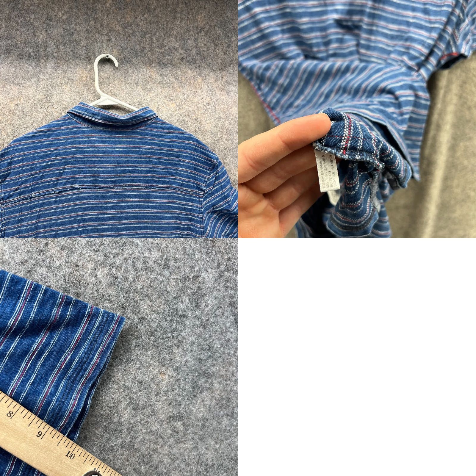 Tommy Bahama Tommy Bahama Polo Shirt Men XL Blue Striped Short Sleeve Casual Button 46 Chest Regular Fit Size US XL / EU 56 / 4 - 9 Thumbnail