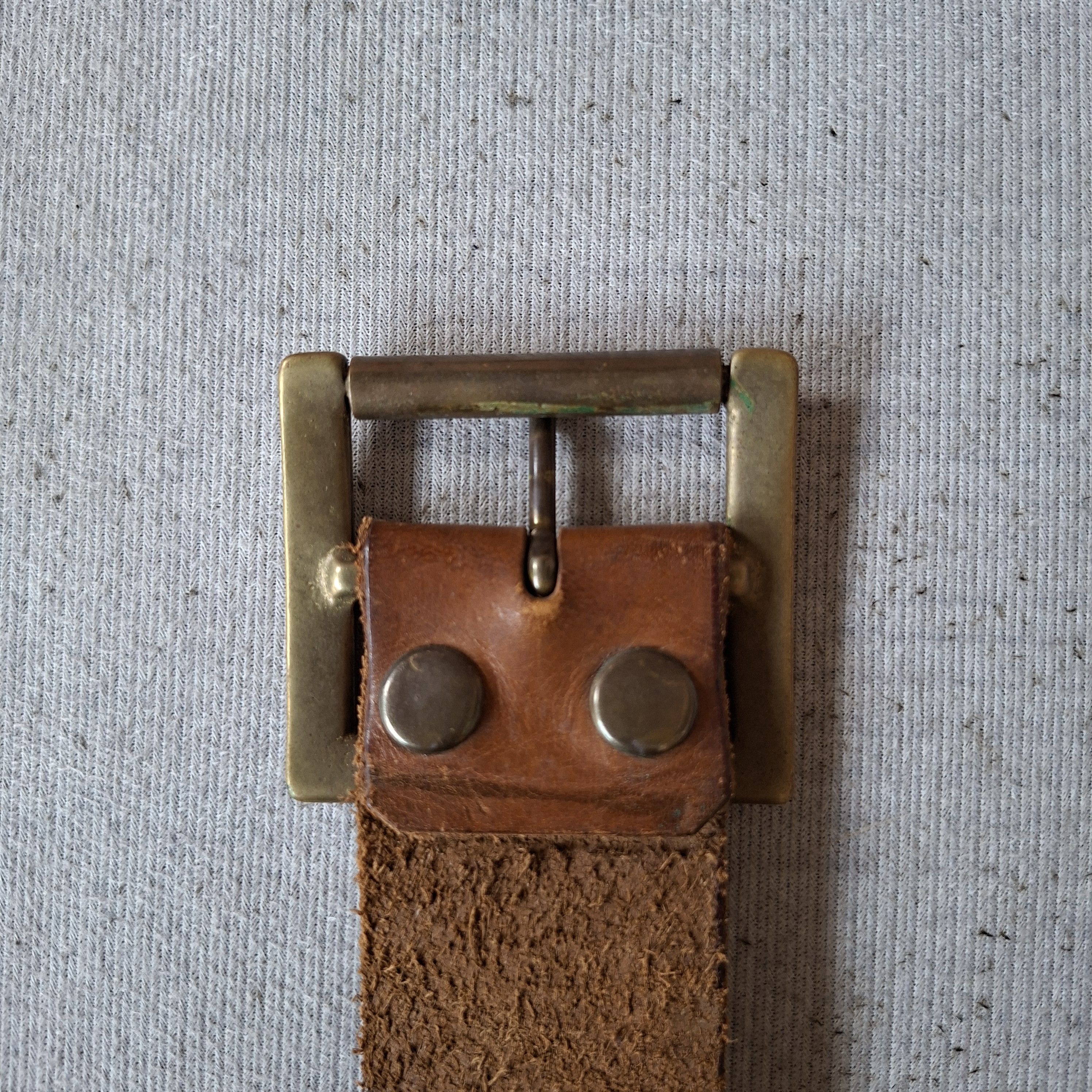 Edwin 🧱 Vintage edwin jeans solid brass garrison leather belt Size ONE SIZE - 4 Thumbnail