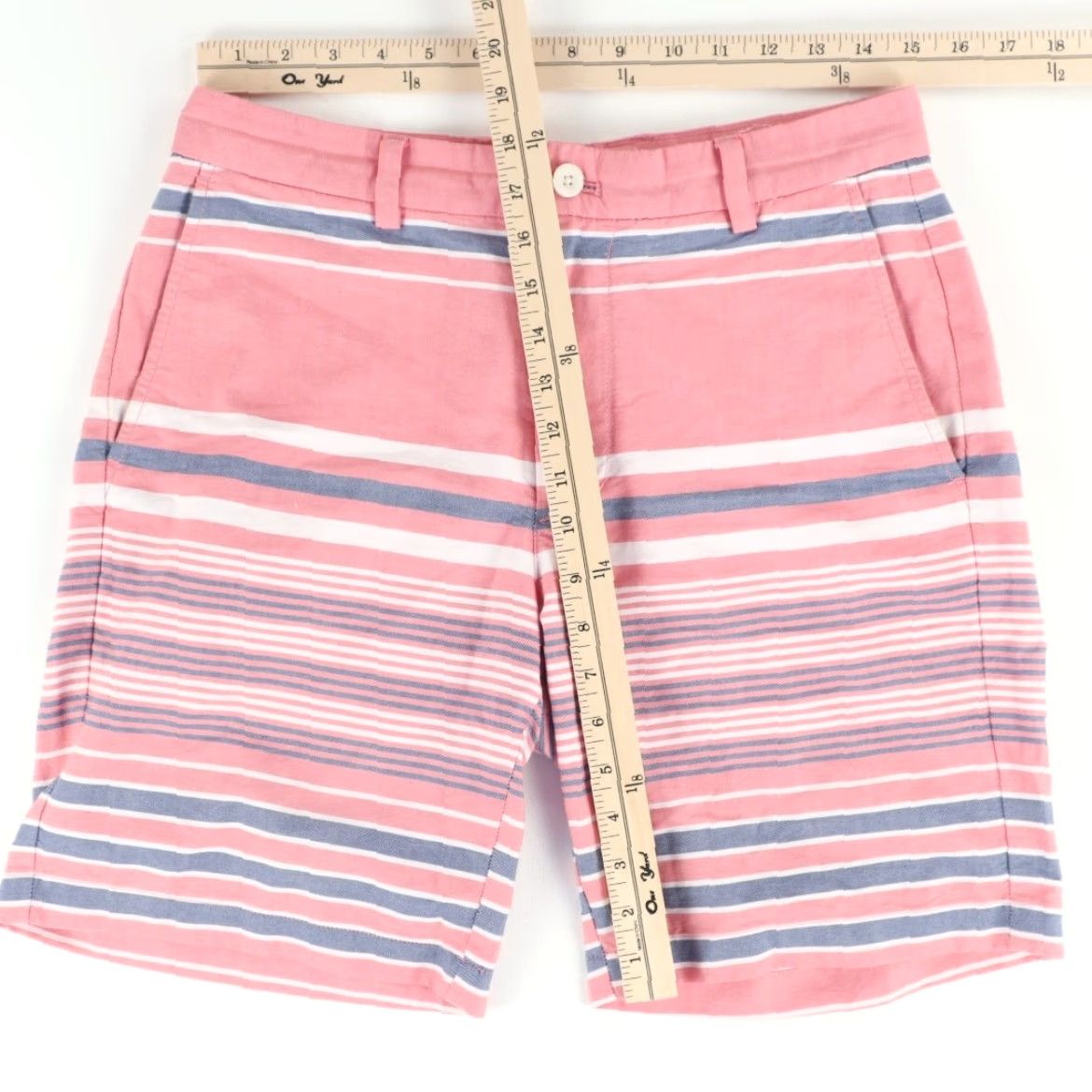 Vineyard Vines VINEYARD VINES Breaker Cotton Khaki Chino Shorts Pink Striped Men's 30 Size US 30 / EU 46 - 3 Thumbnail
