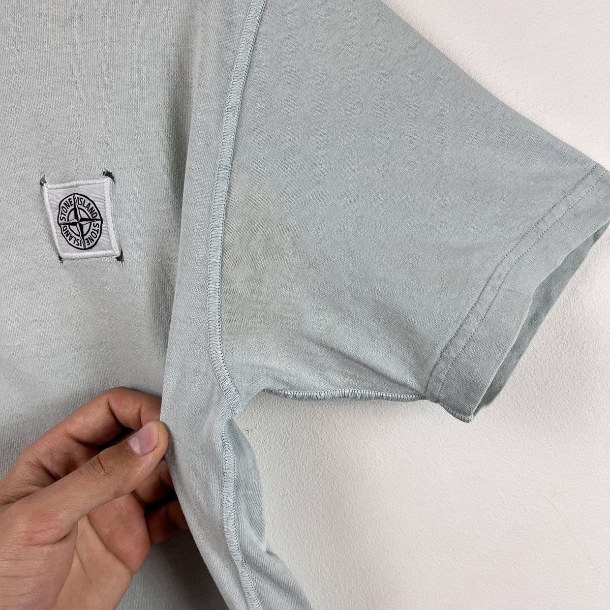 Massimo Osti Stone Island Patch Program T-shirt Mint Green Vintage Casual Size US S / EU 44-46 / 1 - 6 Thumbnail