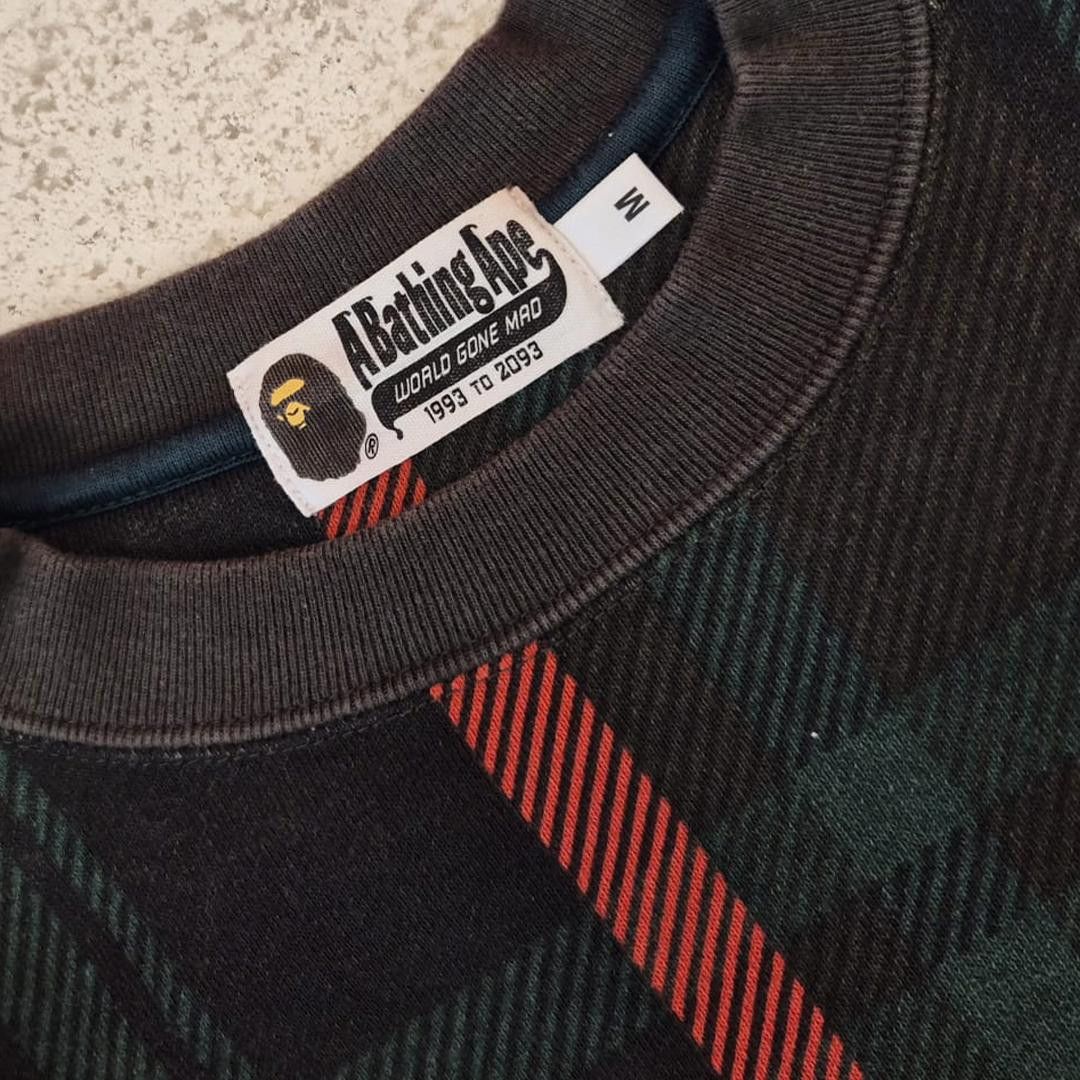 Bape BAPE Check Tartan Sweater (M) Size US M / EU 48-50 / 2 - 5 Thumbnail