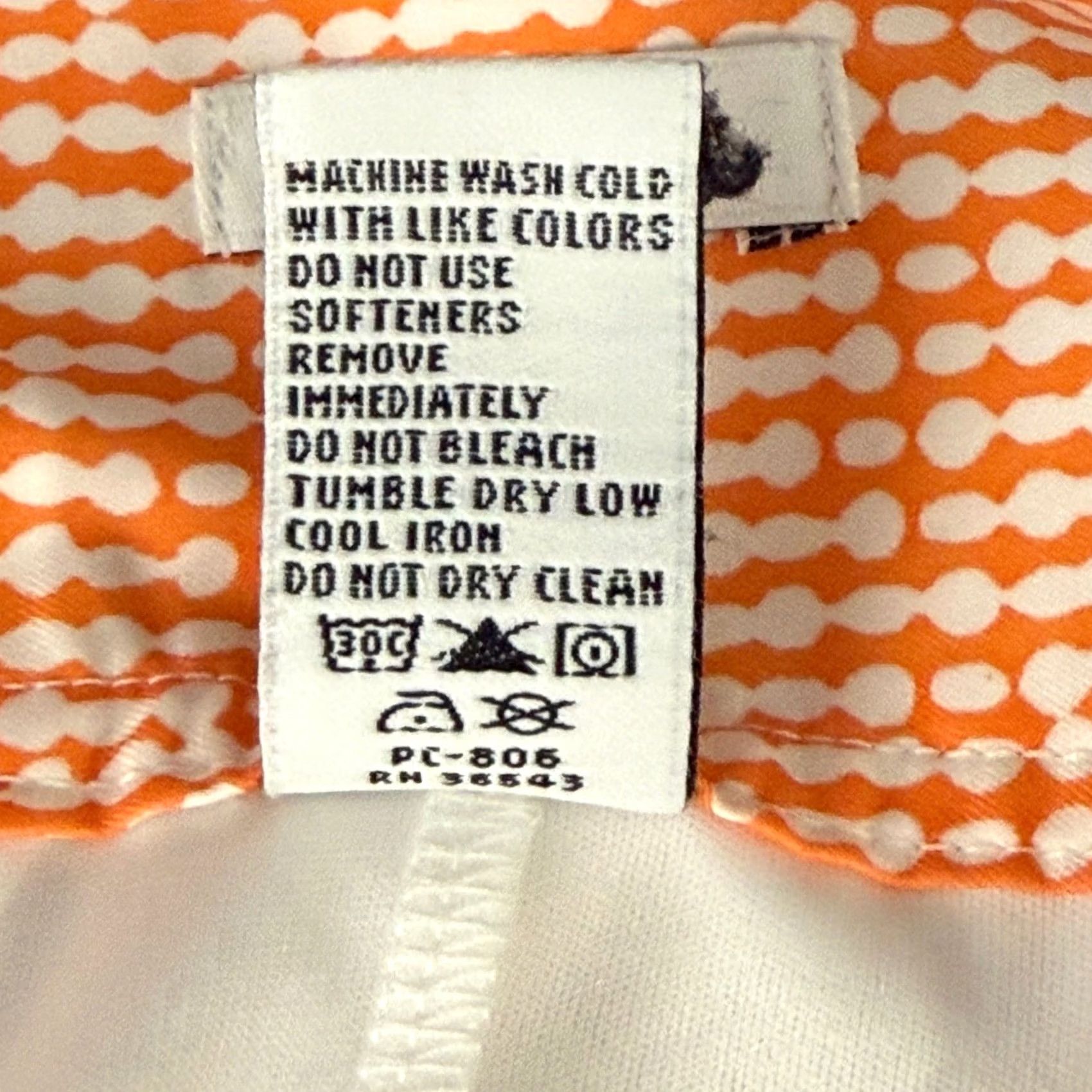 Izod IZOD XFG Skort Women 6 Orange White Geometric Sporty Active Stretch Golf Tennis Size ONE SIZE - 5 Thumbnail
