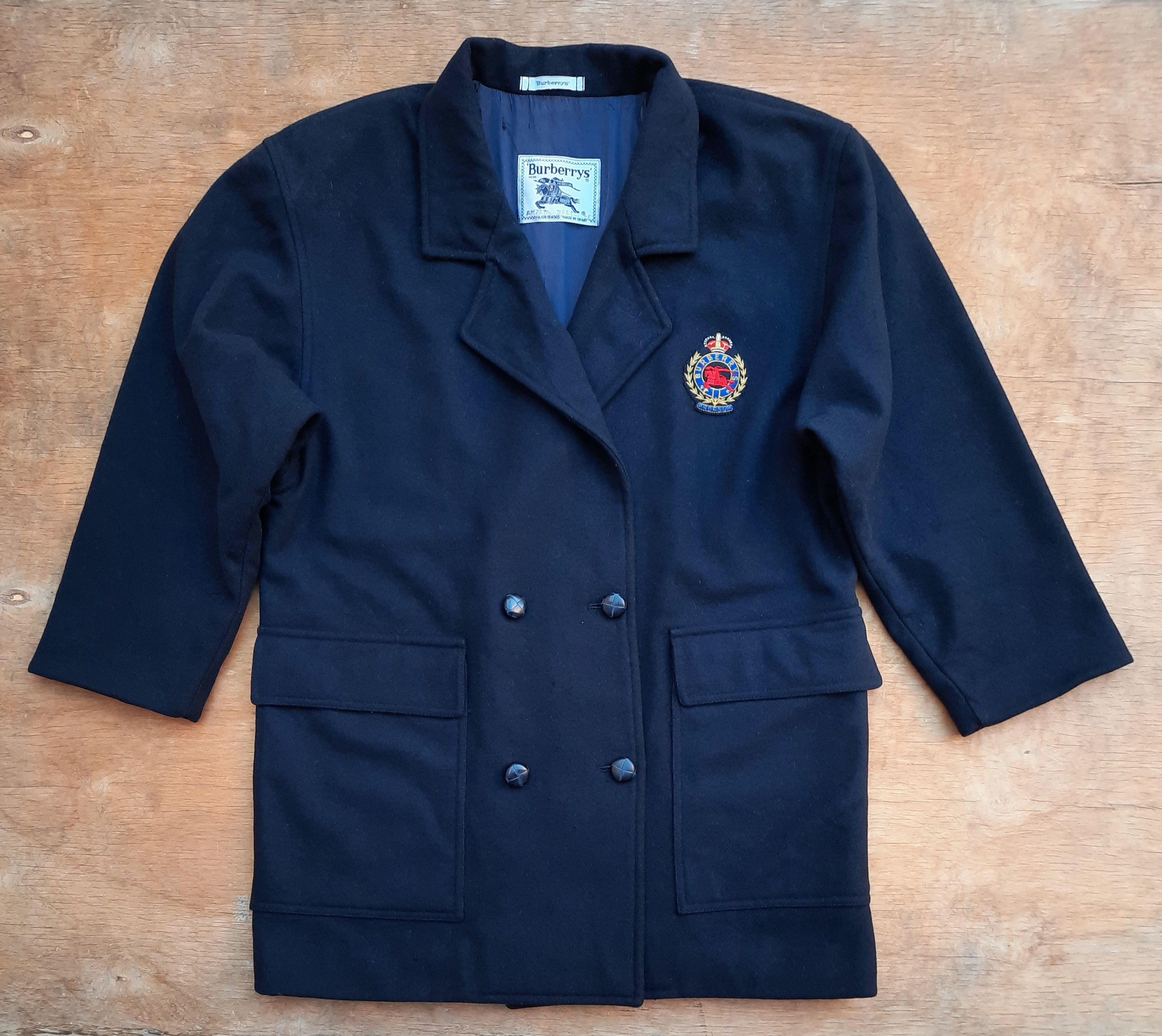 Women’s Classic Burberrys Wool Double Breasted Blazer coat
