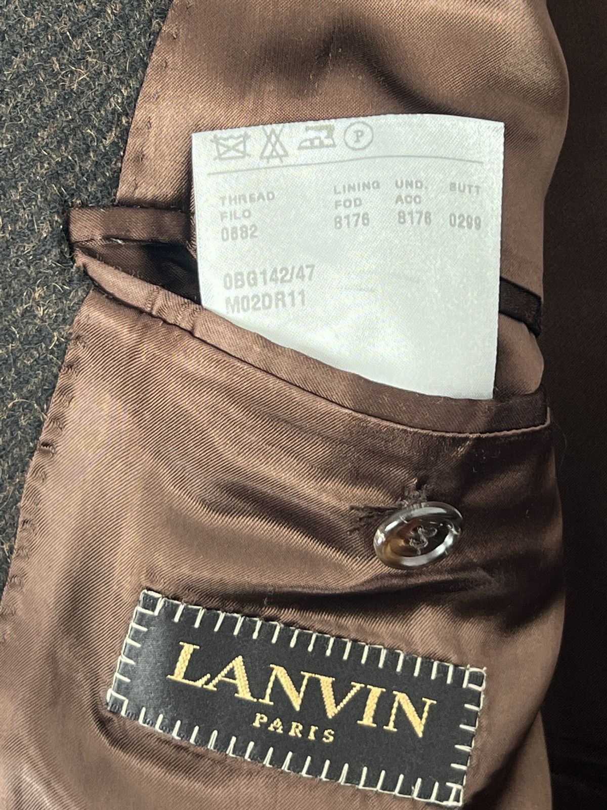 Designer × Lanvin × Vintage Rare Vintage Lanvin Double-Breasted Cashmere Wool Coat Size US M / EU 48-50 / 2 - 9 Thumbnail